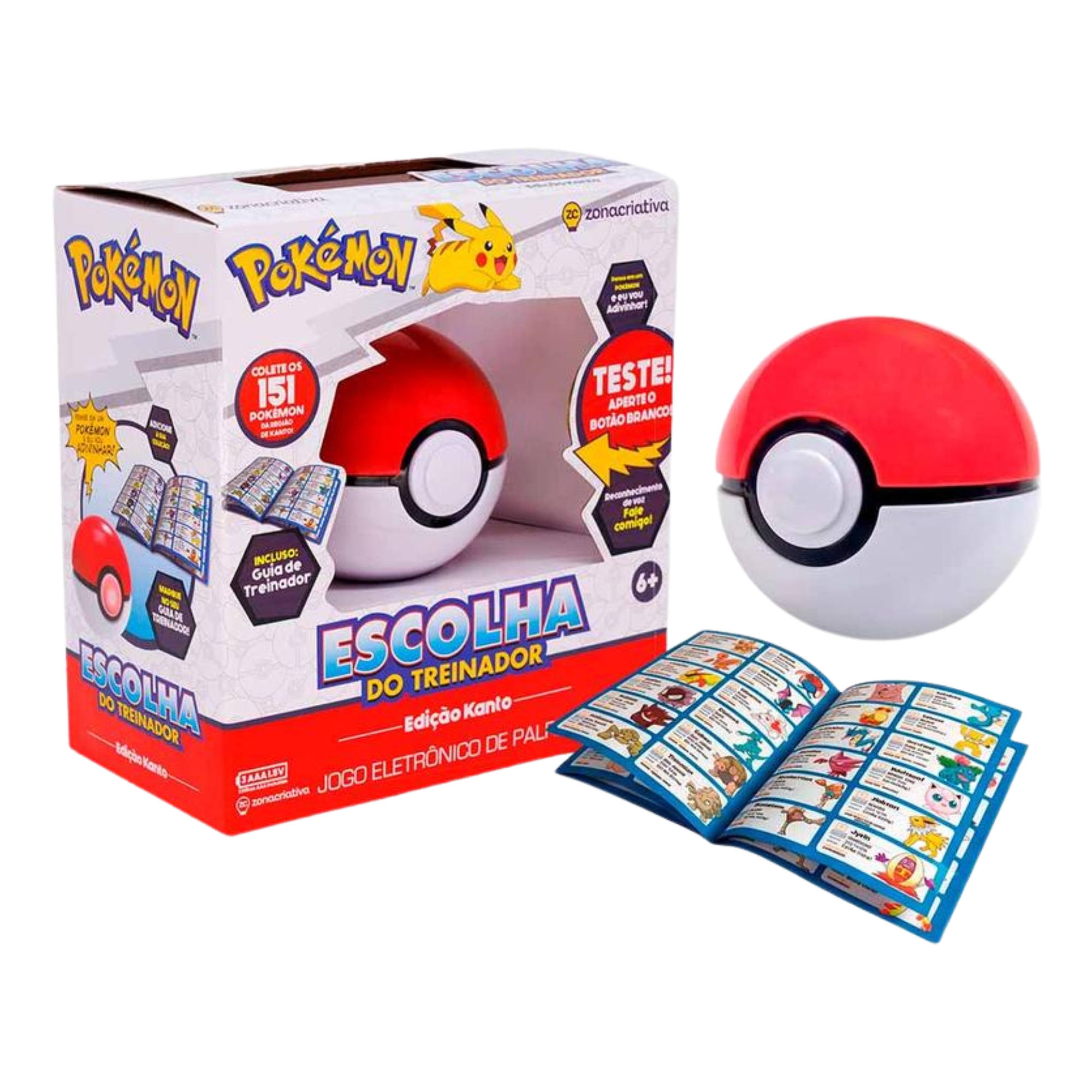 Brinquedo Pokemon Trainer Guess Escolha do Treinador Pokebola Zona Criativa - 10100037