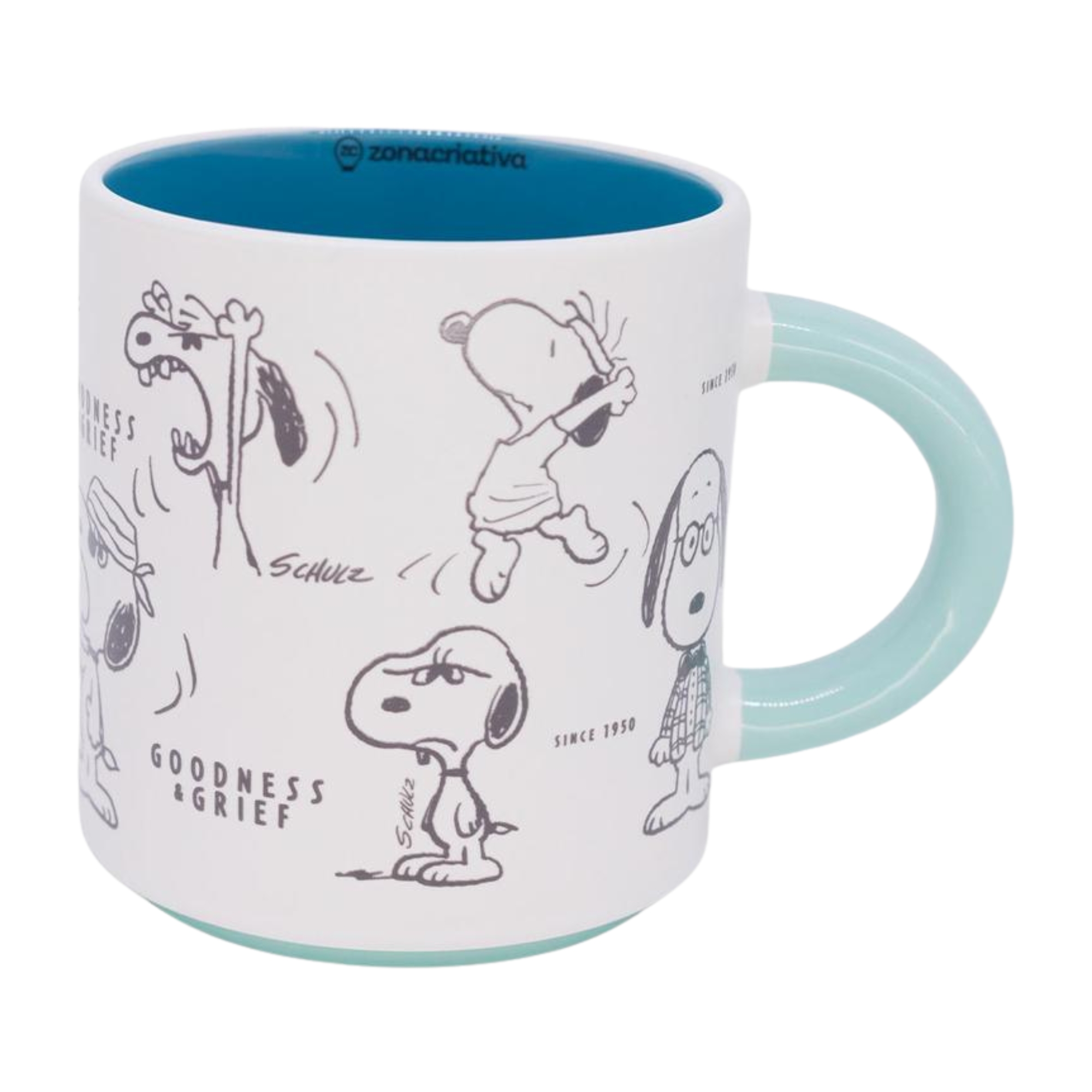 Caneca Grafite 500ml Snoopy Zona Criativa - 10026951