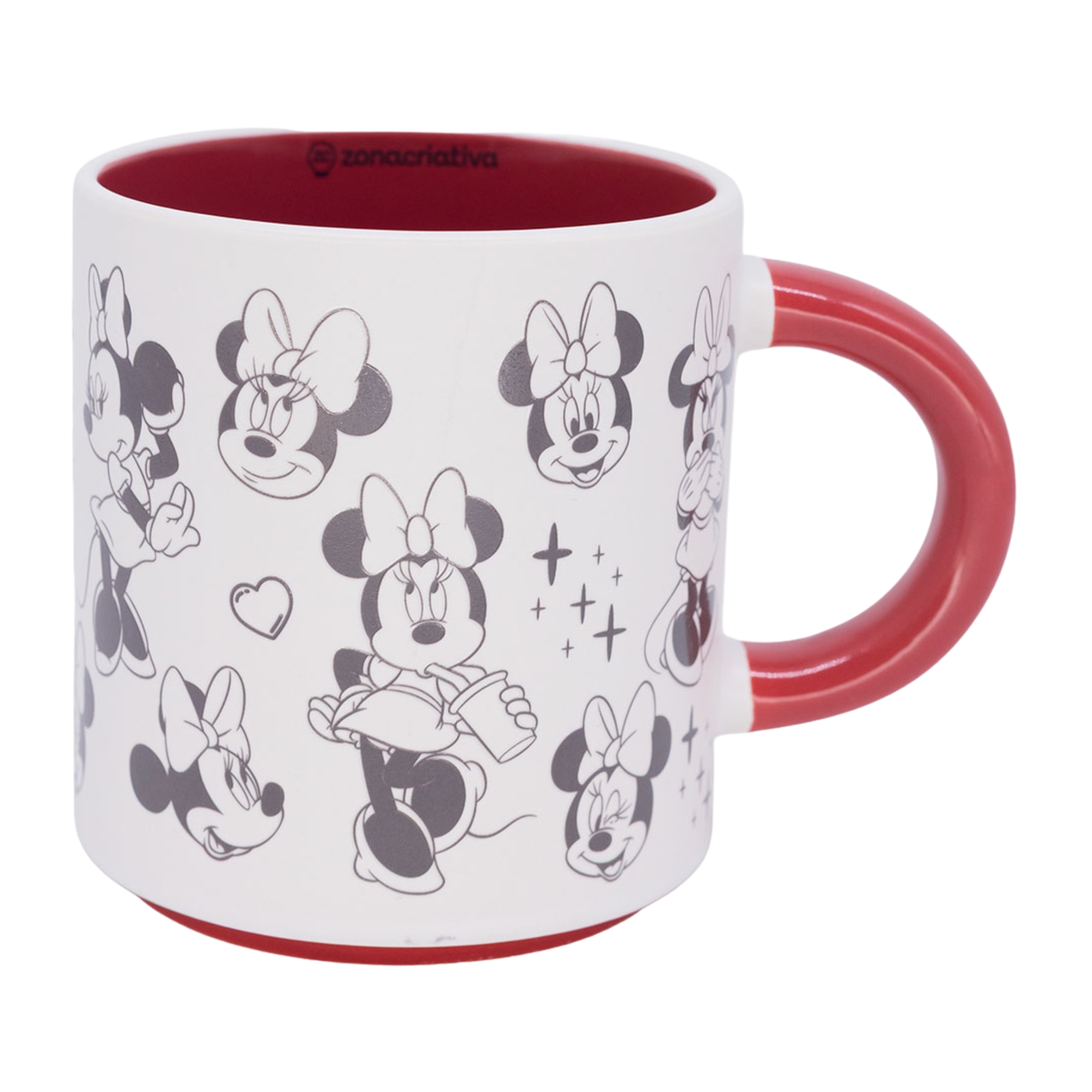 Caneca Grafite 500ml Minnie Mouse Zona Criativa - 10026955