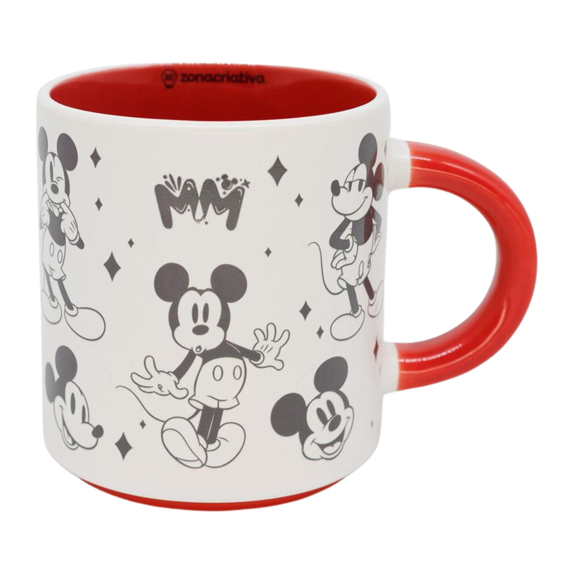Caneca Grafite 500ml Mickey Mouse Zona Criativa - 10026954