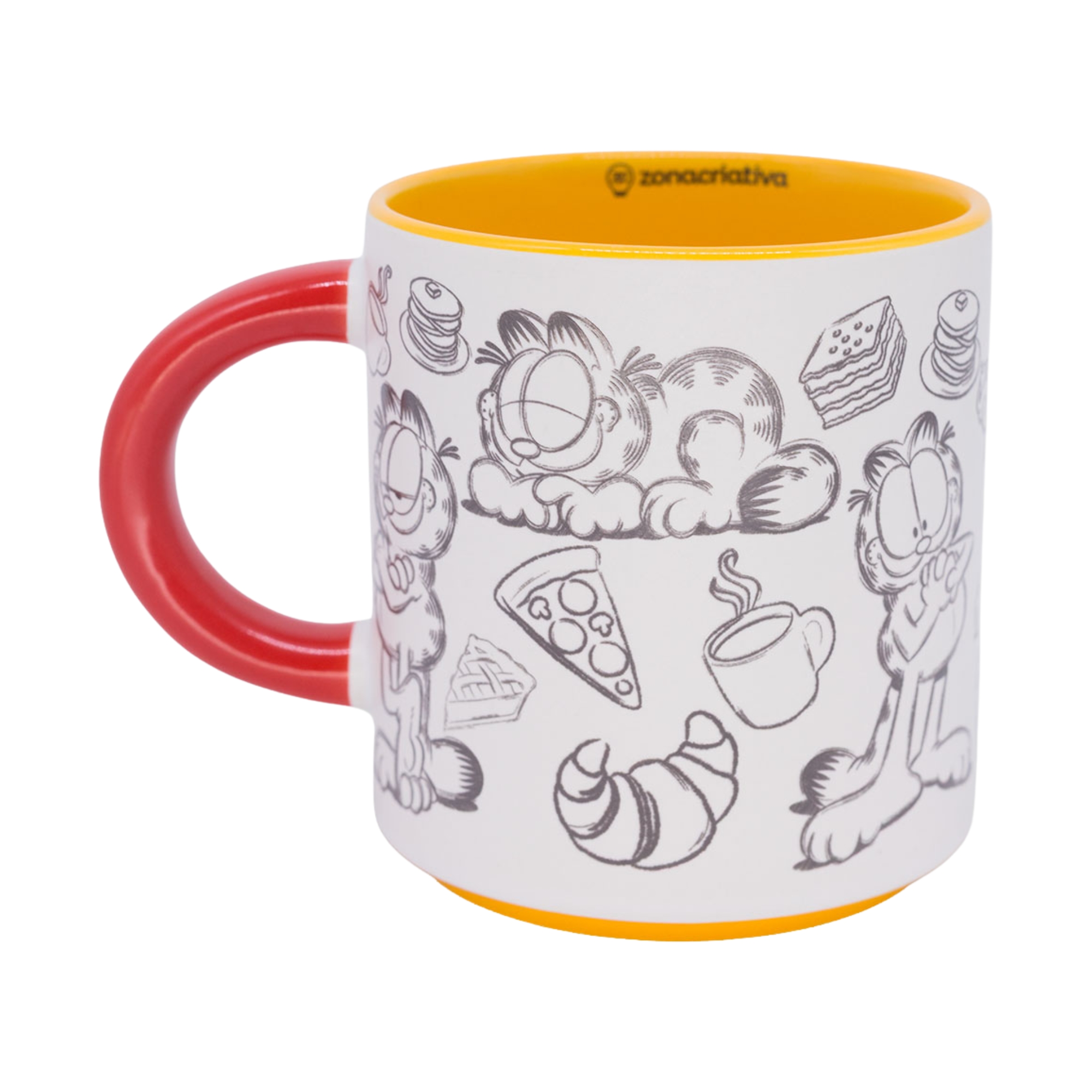 Caneca Grafite 500ml Garfield Zona Criativa - 10026960