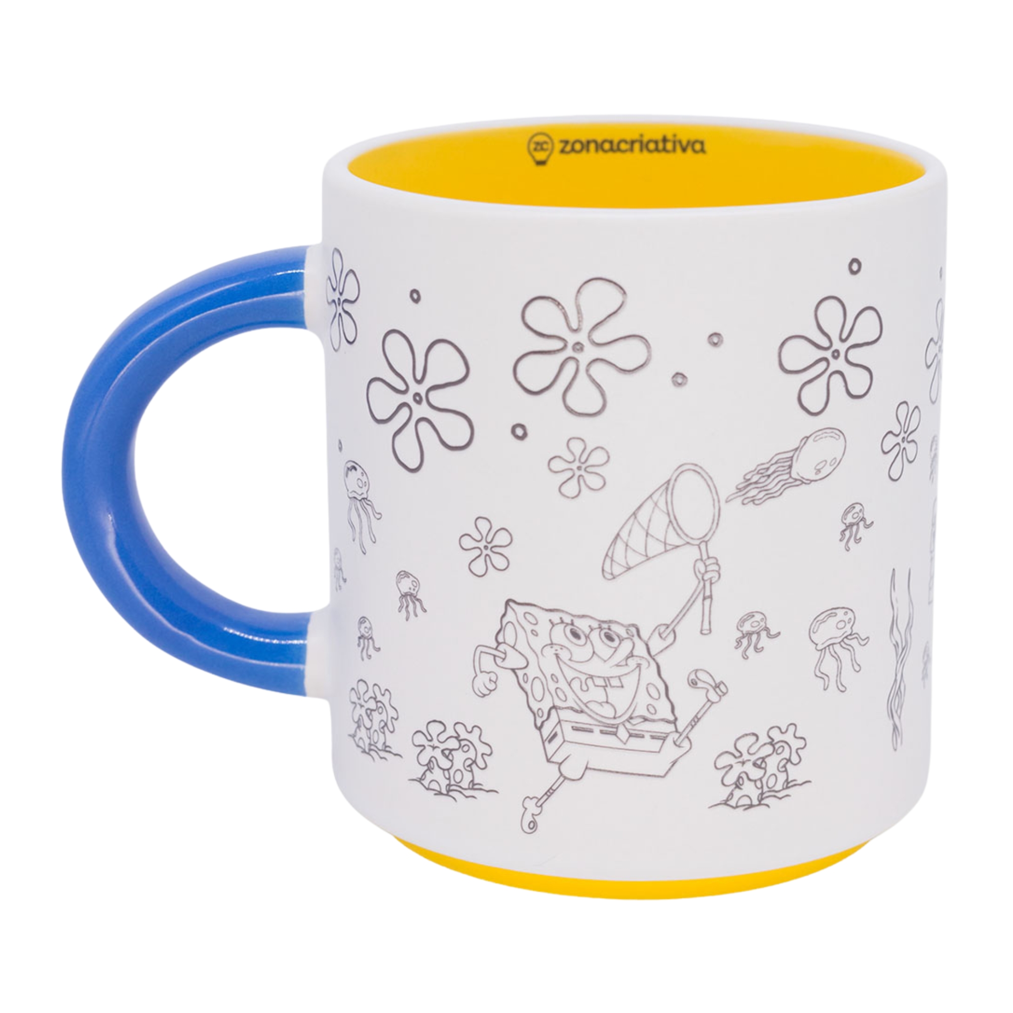 Caneca Grafite 500ml Bob Esponja Zona Criativa - 10026963