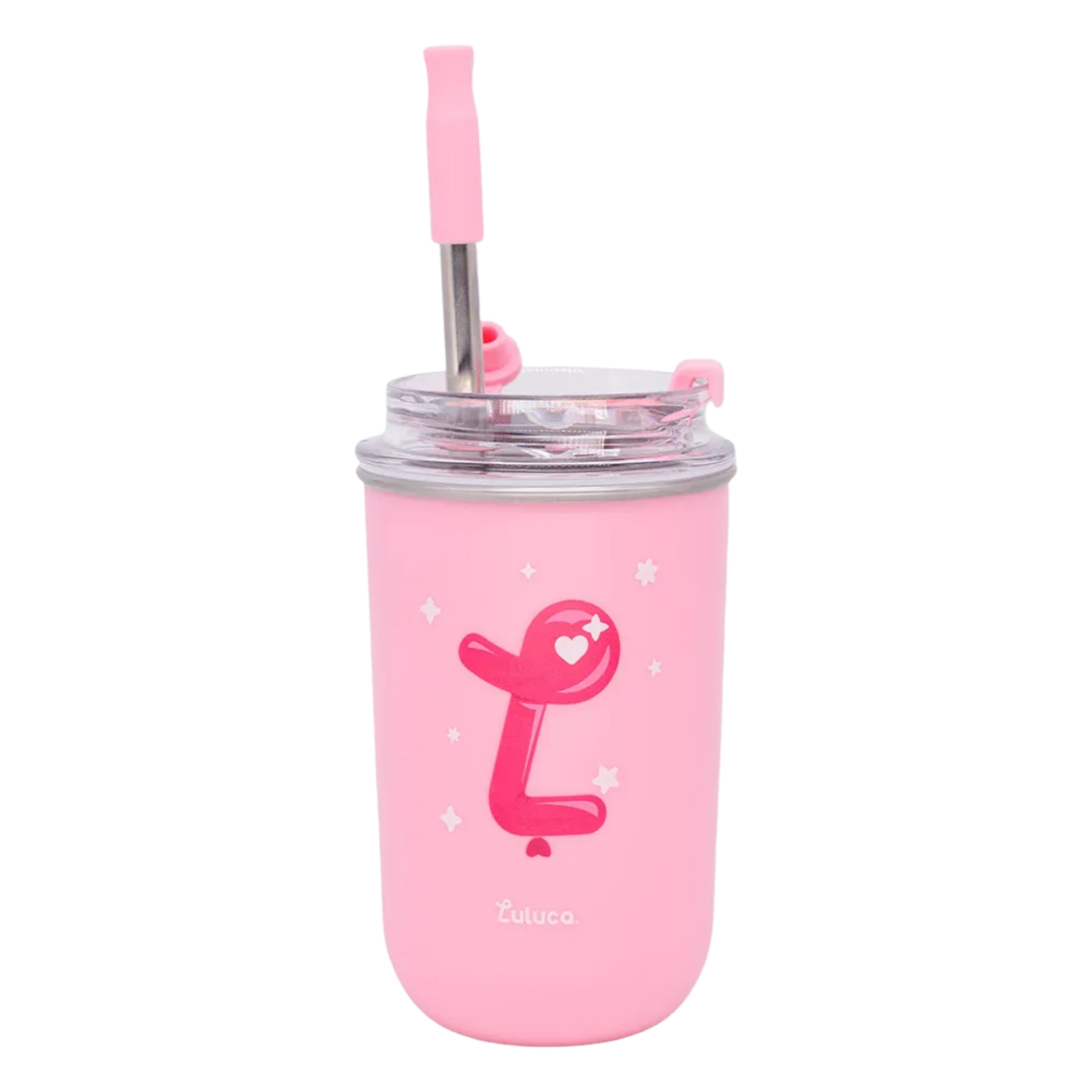 Copo Neo com Canudo Luluca 300ml Zona Criativa - 10027127
