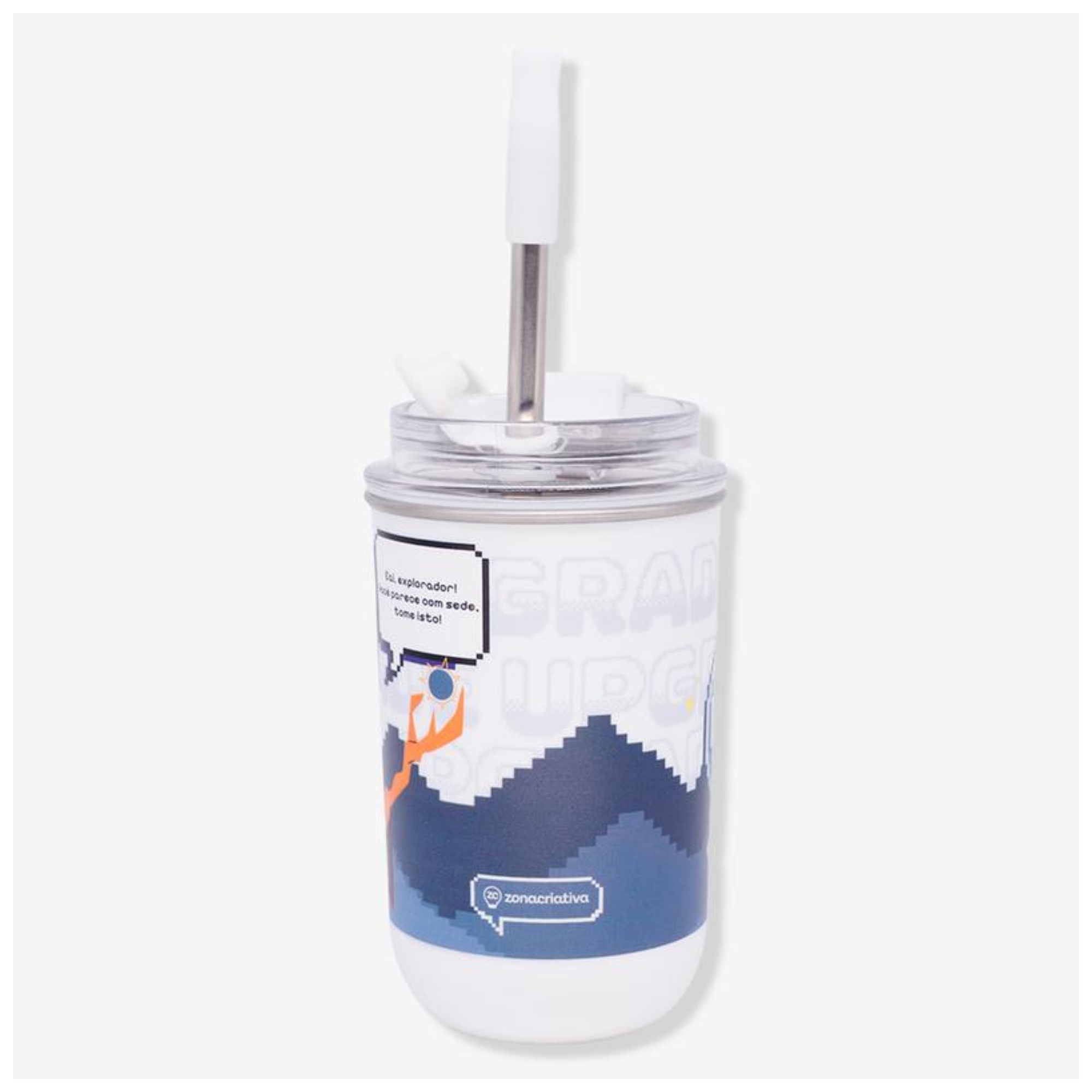 Copo Neo Nac c/ Canudo 300ml Explorador Sede Zona Criativa - 10027334