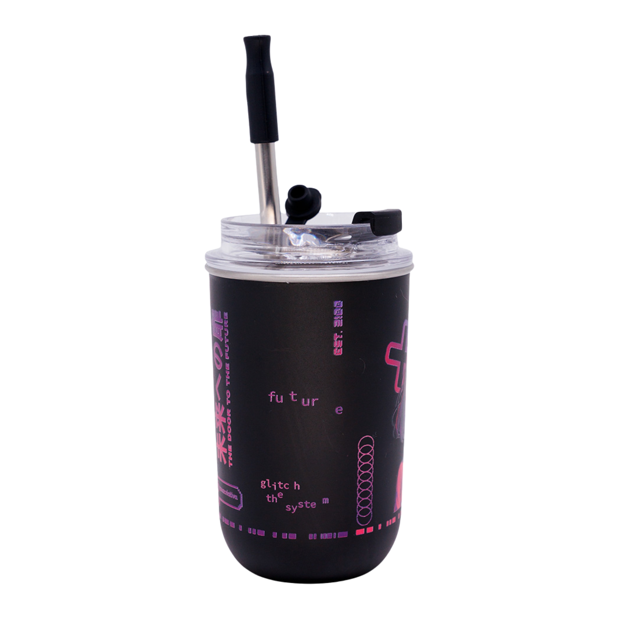 Copo Neo Nac c/ Canudo 300ml Cyberpunk Girl Zona Criativa - 10027333
