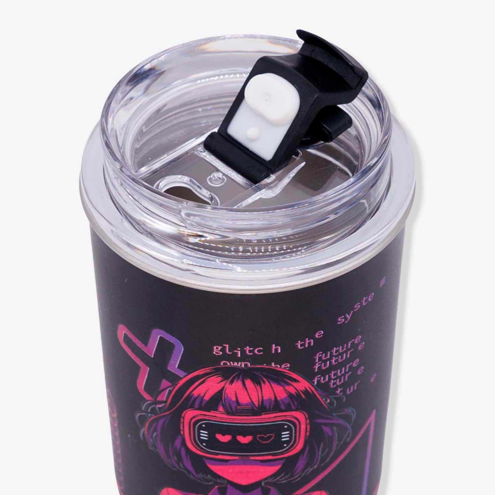Copo Neo Nac c/ Canudo 300ml Cyberpunk Girl Zona Criativa - 10027333