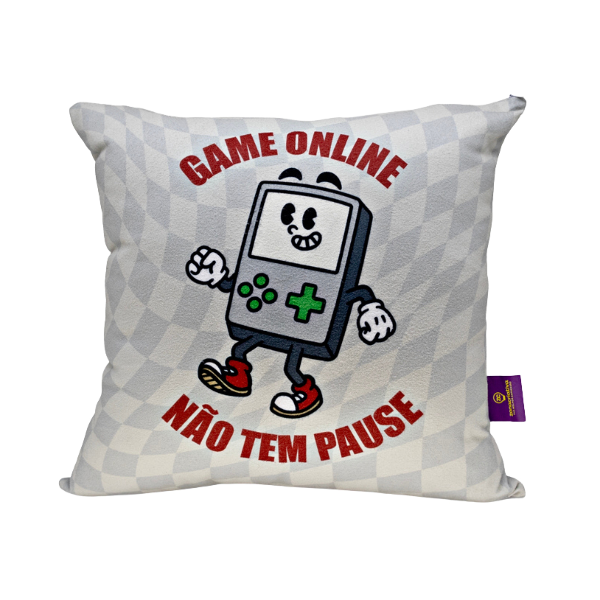 Almofada Fibra Veludo 40x40cm Game Online Zona Criativa - 10065697