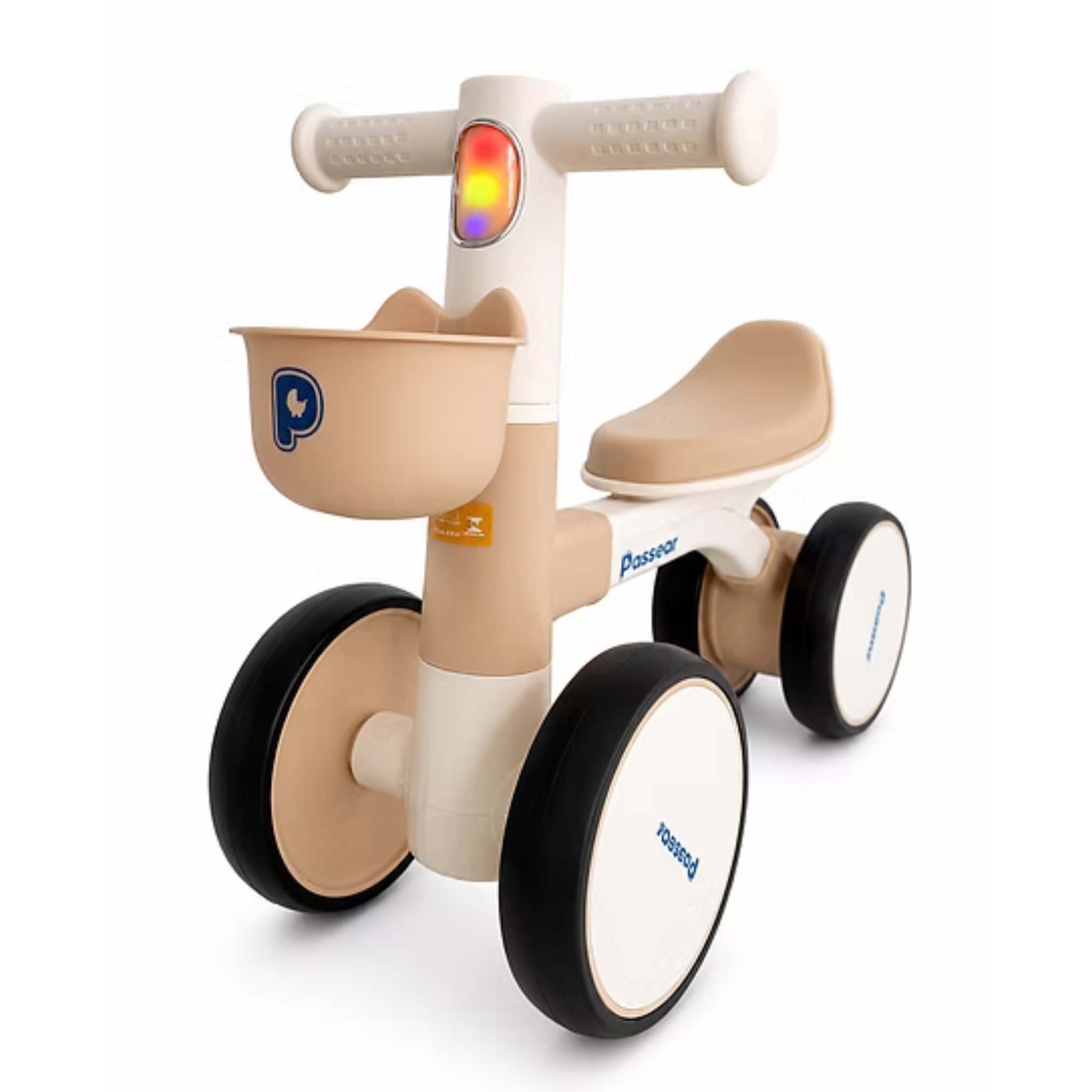 Bicicleta de Equilíbrio 4 Rodas ZIG ZAG cor Marrom Passear Baby - 41304