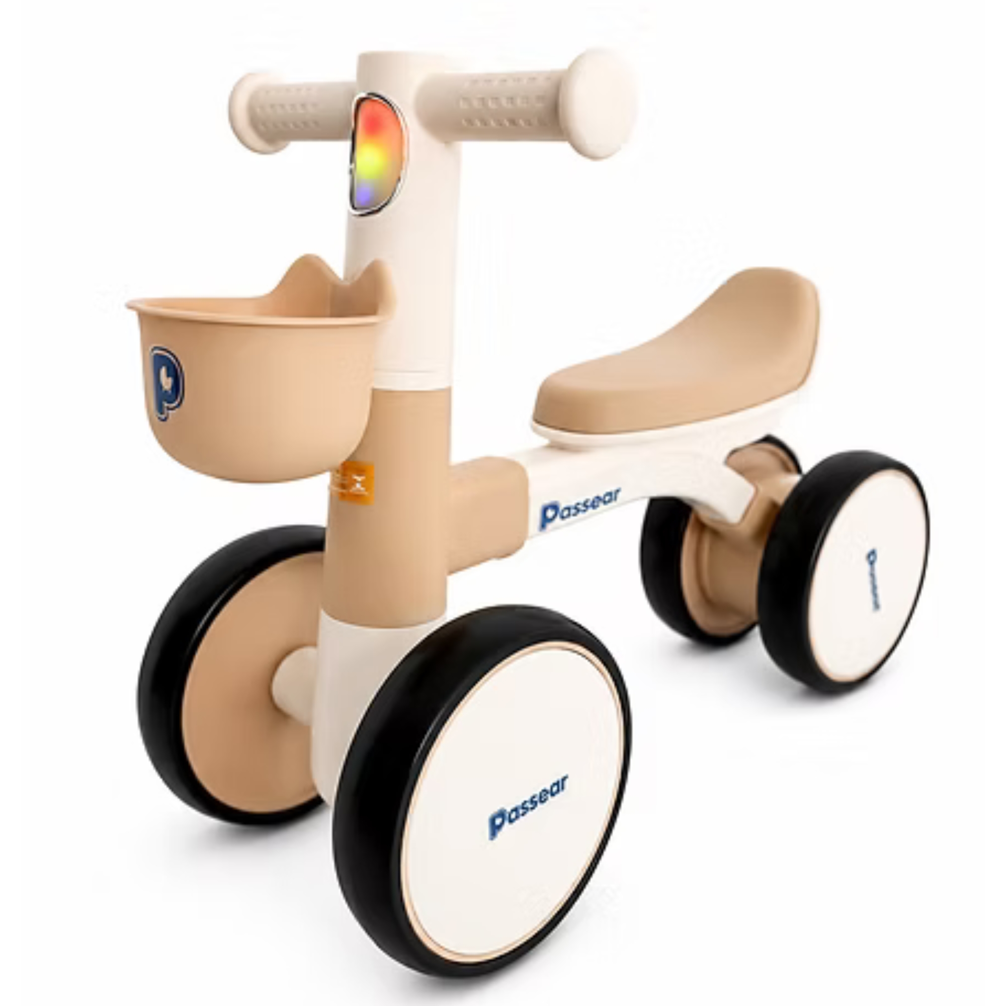 Bicicleta de Equilíbrio 4 Rodas ZIG ZAG cor Marrom Passear Baby - 41304