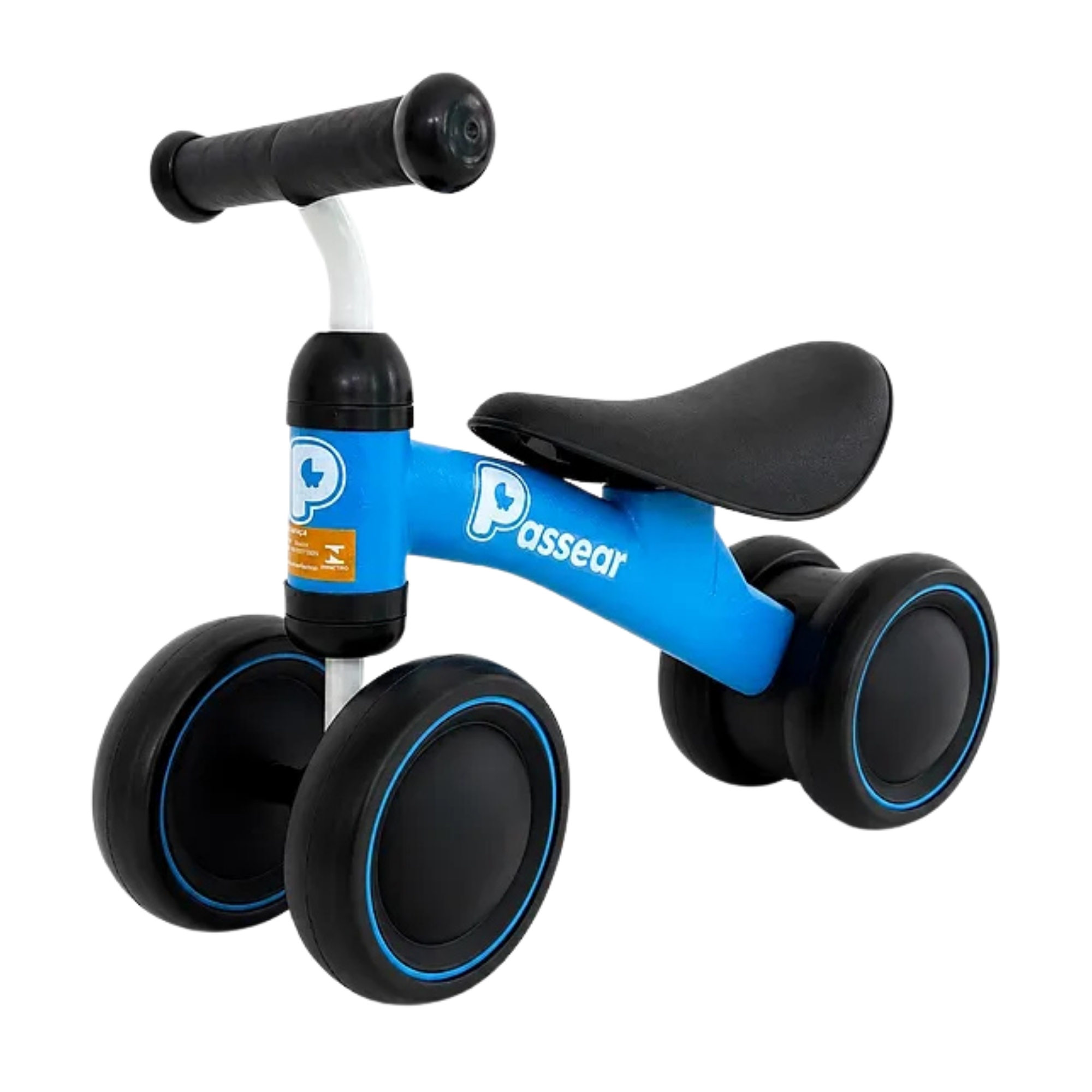 Bicicleta de Equilíbrio 4 Rodas YUPI cor Azul Passear Baby - 7908488107545