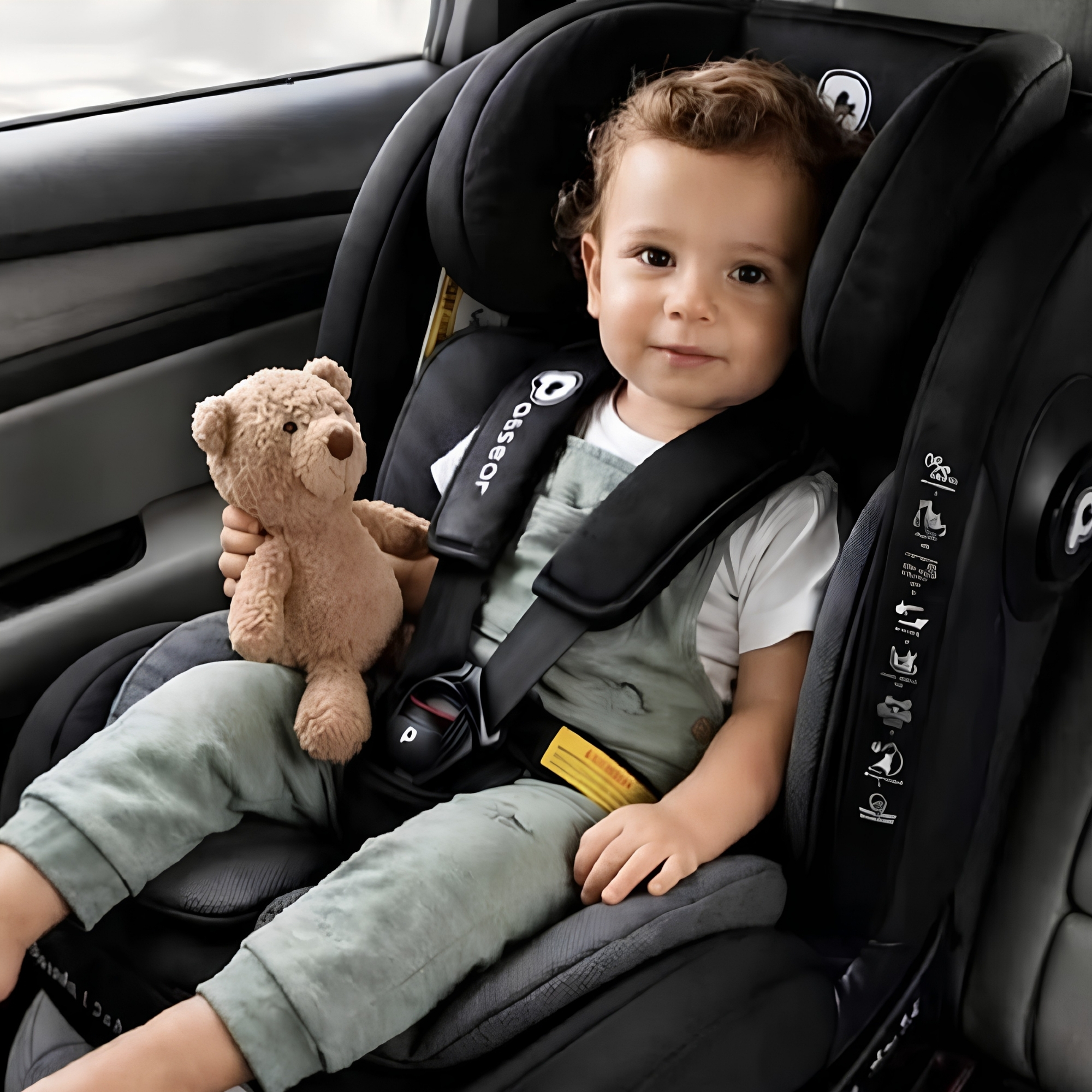Cadeira para Carro Nora Plus com Isofix 360º Preta 0 a 36 Kg Passear Baby - 7908488108450