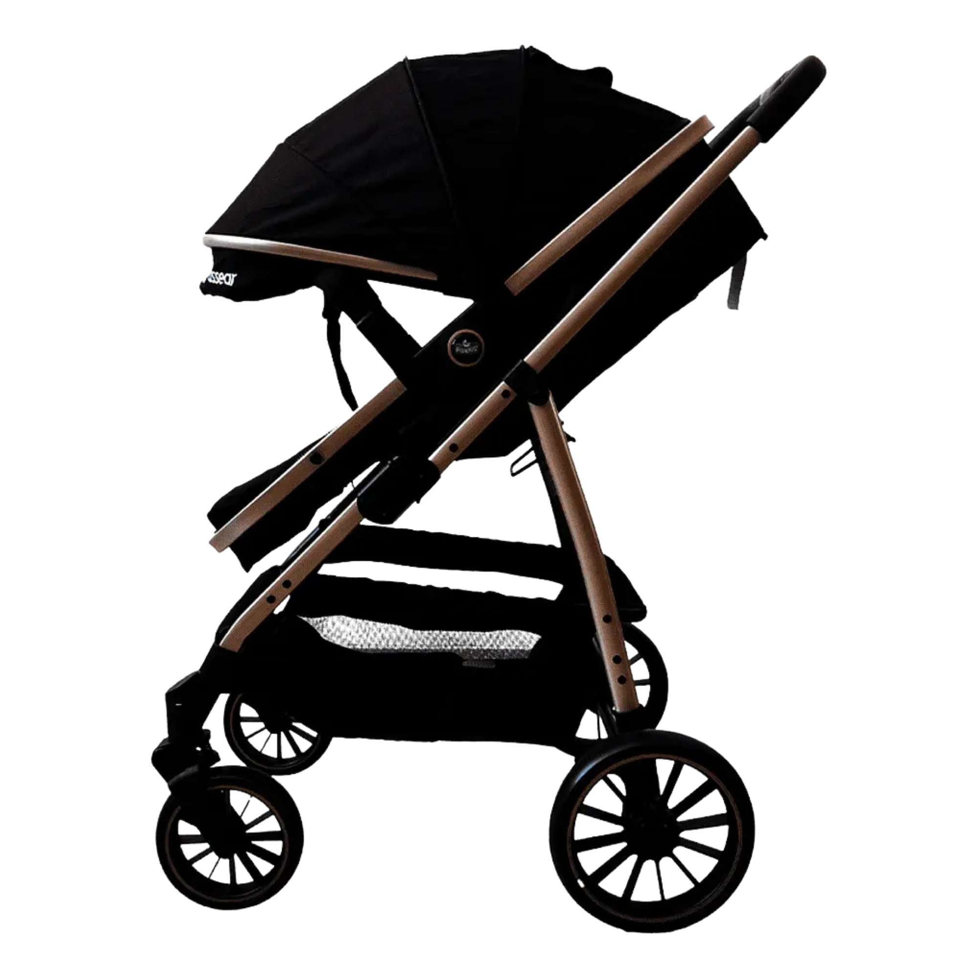 Carrinho Move Preto + Bebê Conforto Nina e Adaptador + Base Nina Passear Baby - 7908488106449