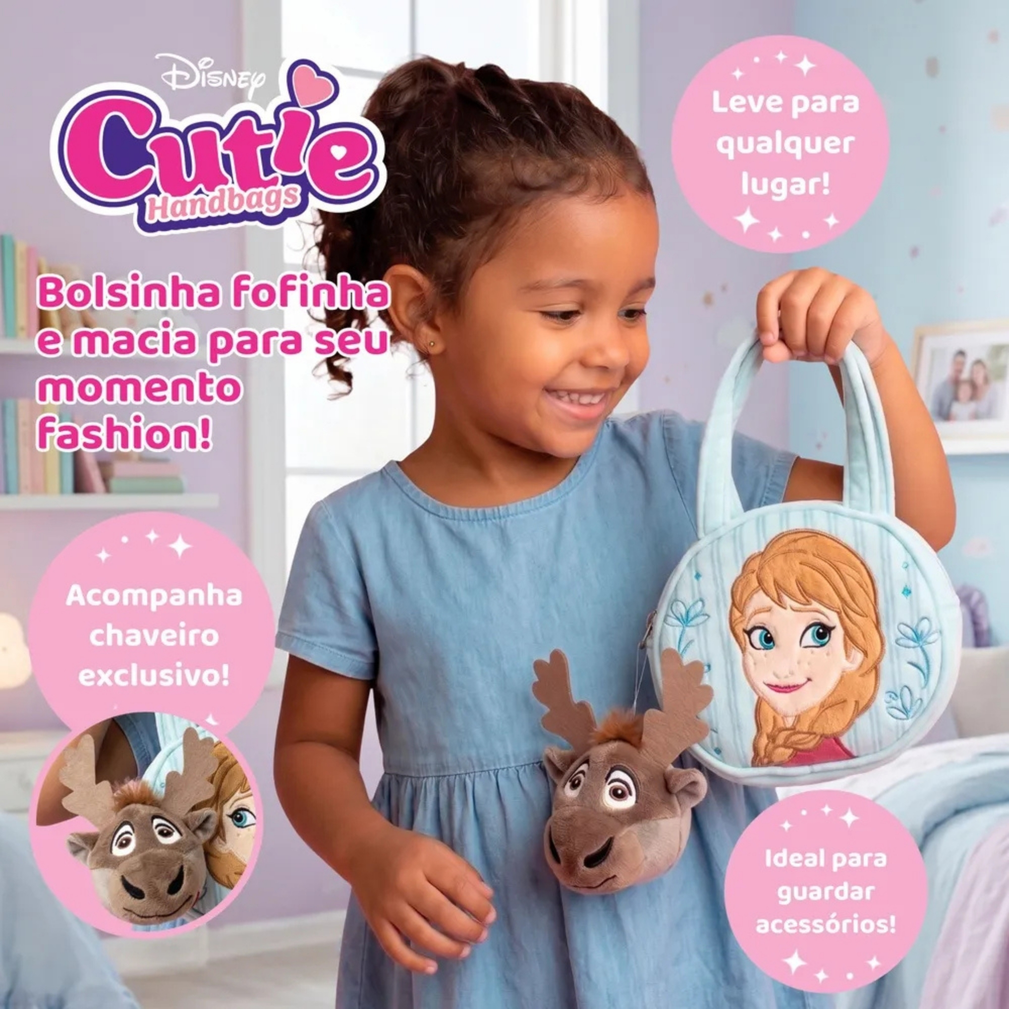 Bolsa Infantil Disney Frozen Anna Cutie Handbags Multikids - BR2588