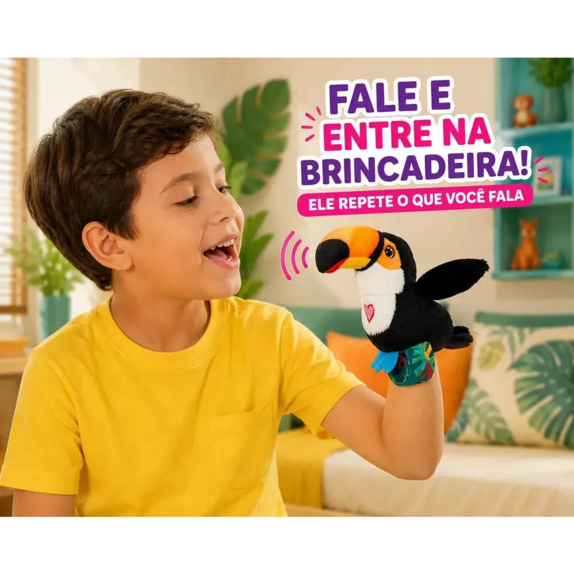 Pelúcia Interativa Happy Yappers Tucano Multikids - BR2777