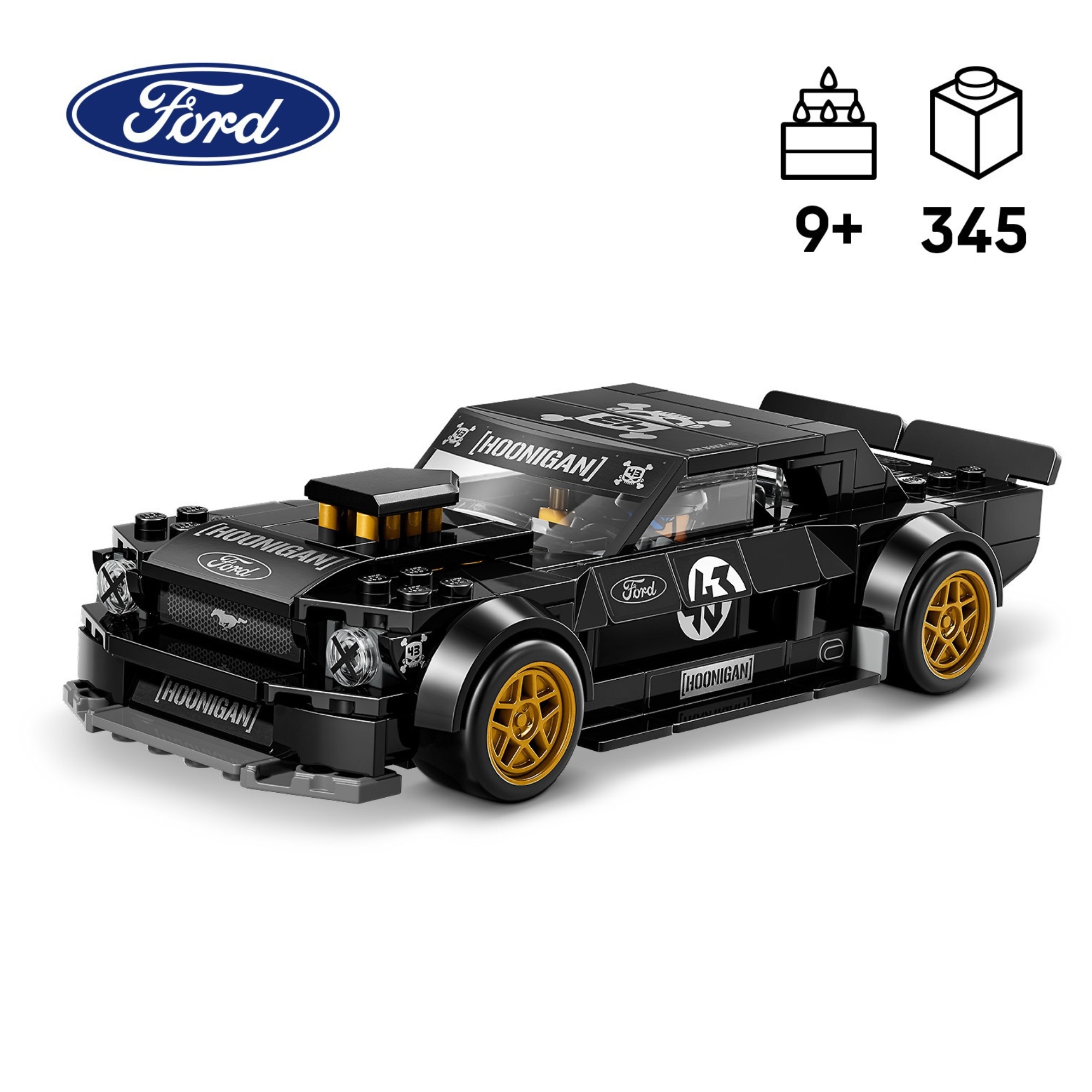 LEGO Speed Champions Ford Mustang Hoonicorn V1 de 1965 de Ken Block 345 Peças - 4111177262