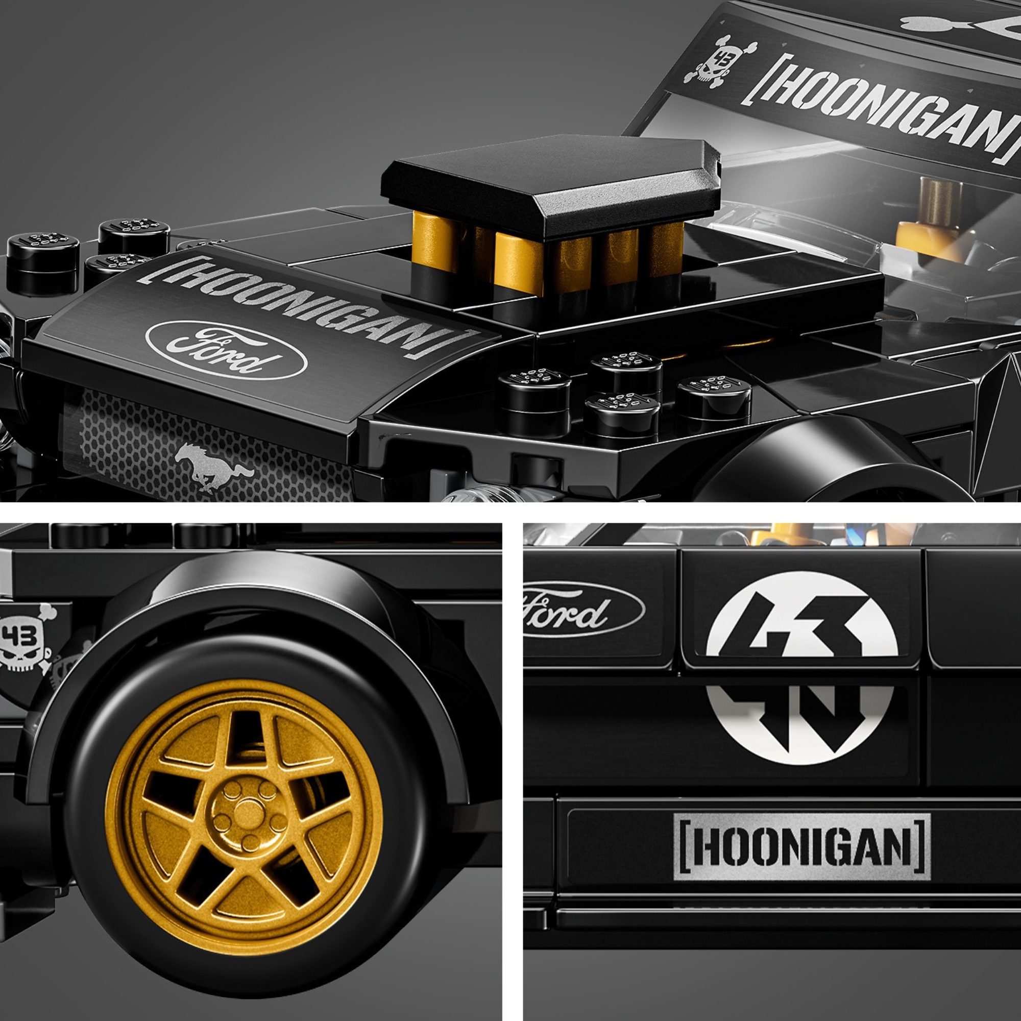 LEGO Speed Champions Ford Mustang Hoonicorn V1 de 1965 de Ken Block 345 Peças - 4111177262