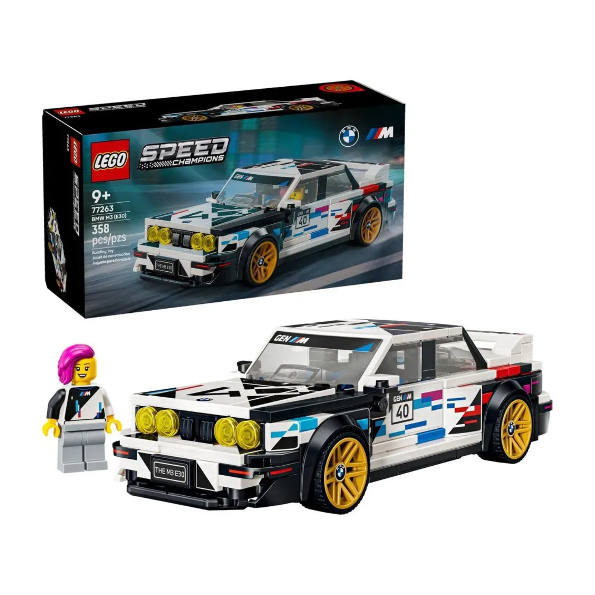 LEGO Speed Champions Carro de corrida BMW M3 (E30) 358 peças - 4111177263
