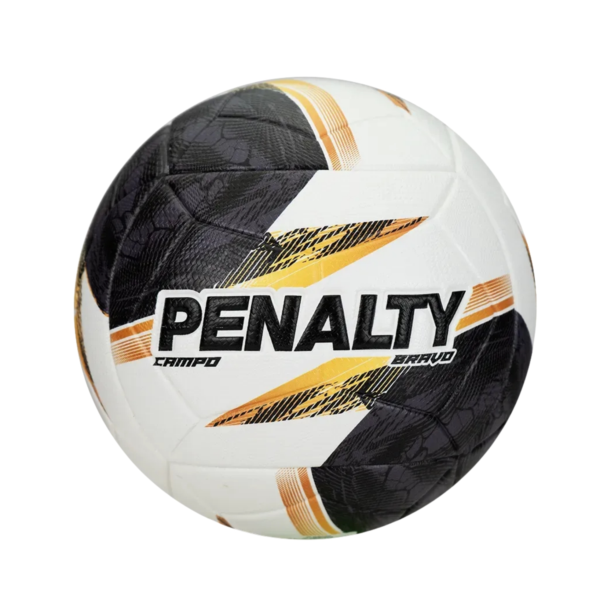 Bola de Futebol de Campo Bravo XXVI Branca Preta e Dourada Penalty - 5214521191-U