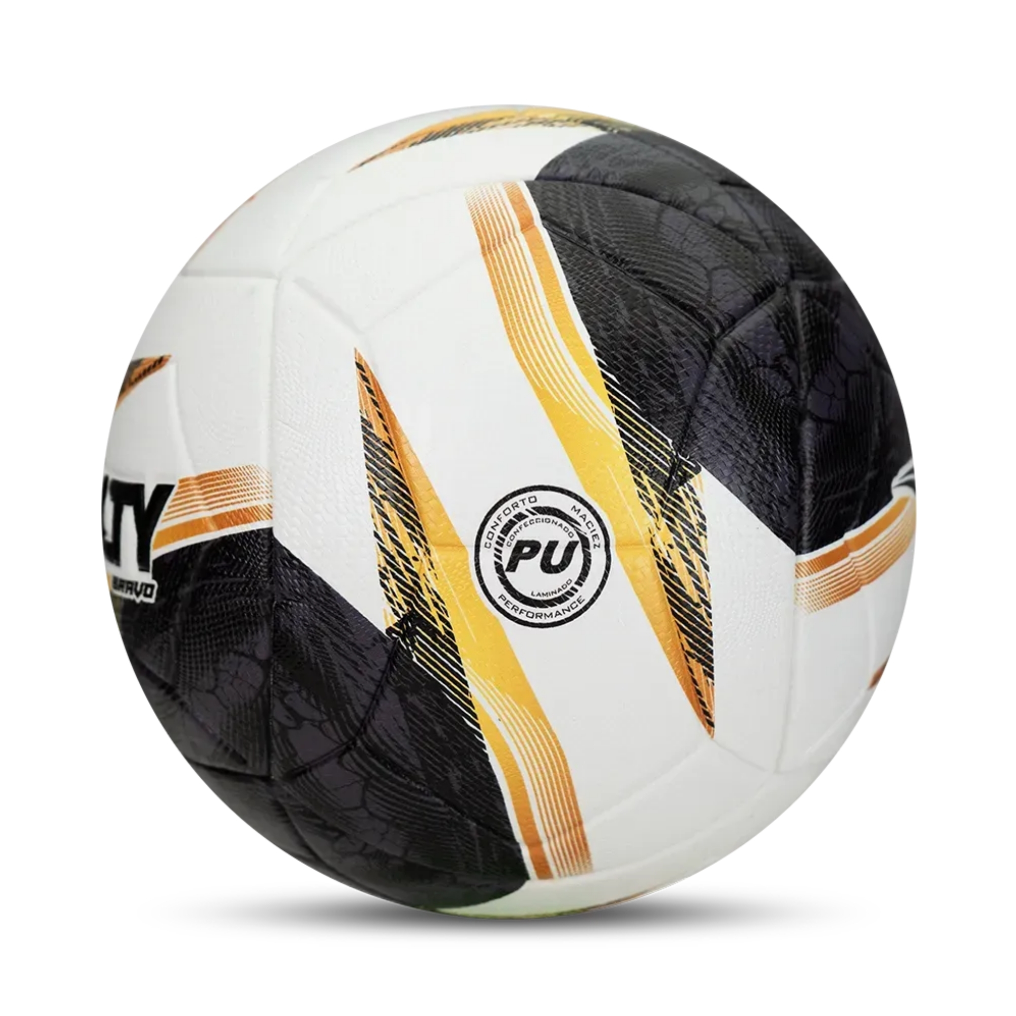 Bola de Futebol de Campo Bravo XXVI Branca Preta e Dourada Penalty - 5214521191-U