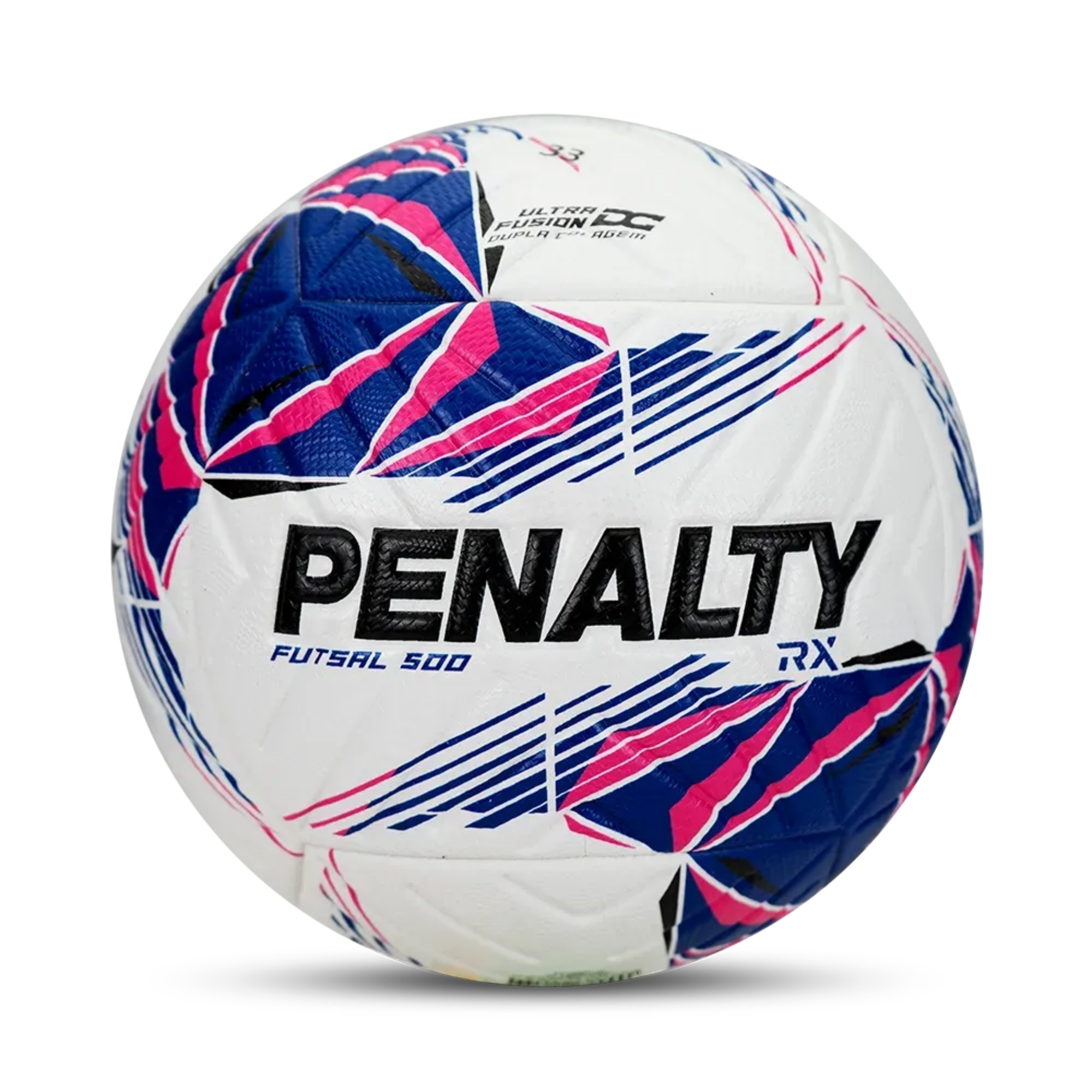 Bola de Futsal RX 500 XXVI Branca Azul e Rosa Penalty - 5214531071-U