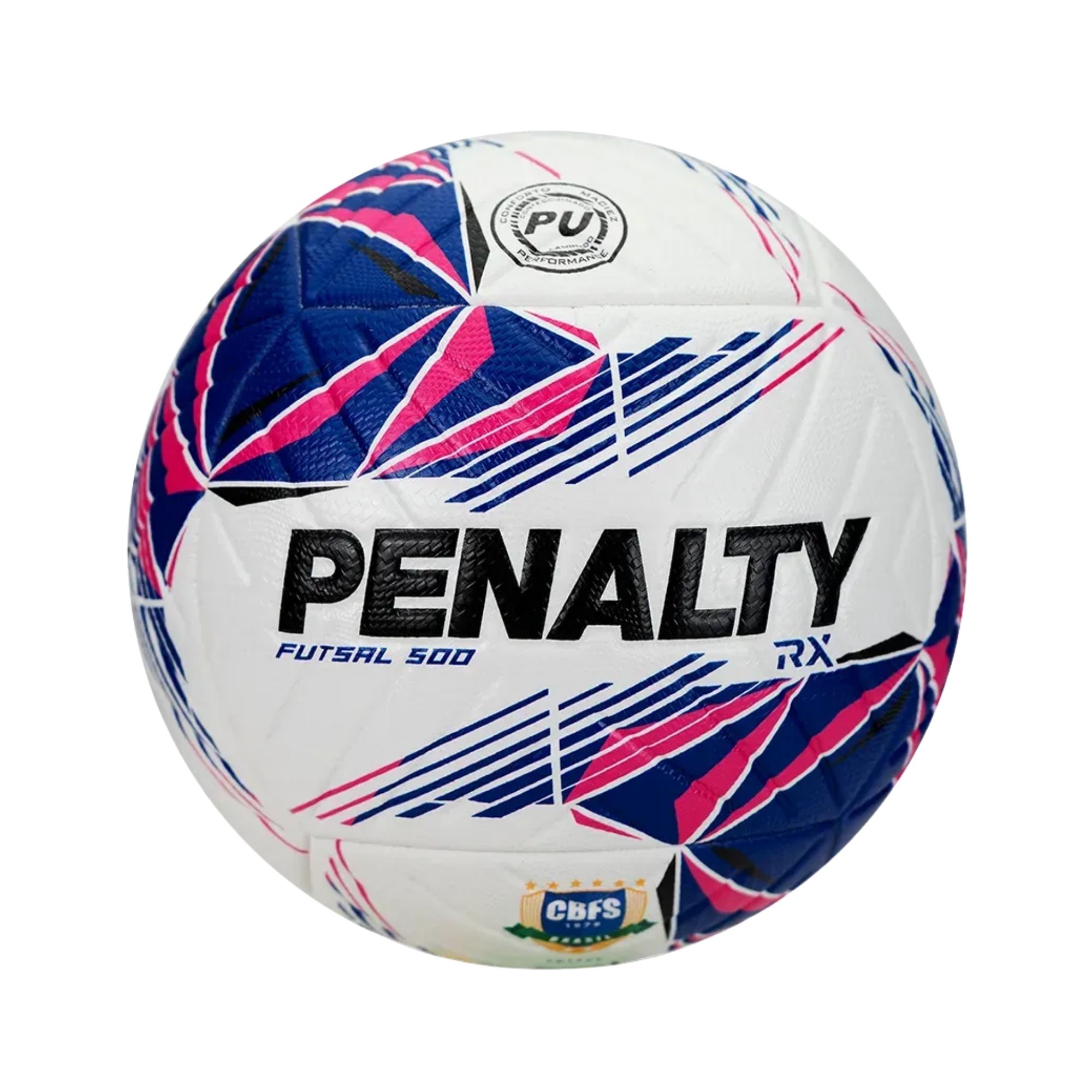 Bola de Futsal RX 500 XXVI Branca Azul e Rosa Penalty - 5214531071-U