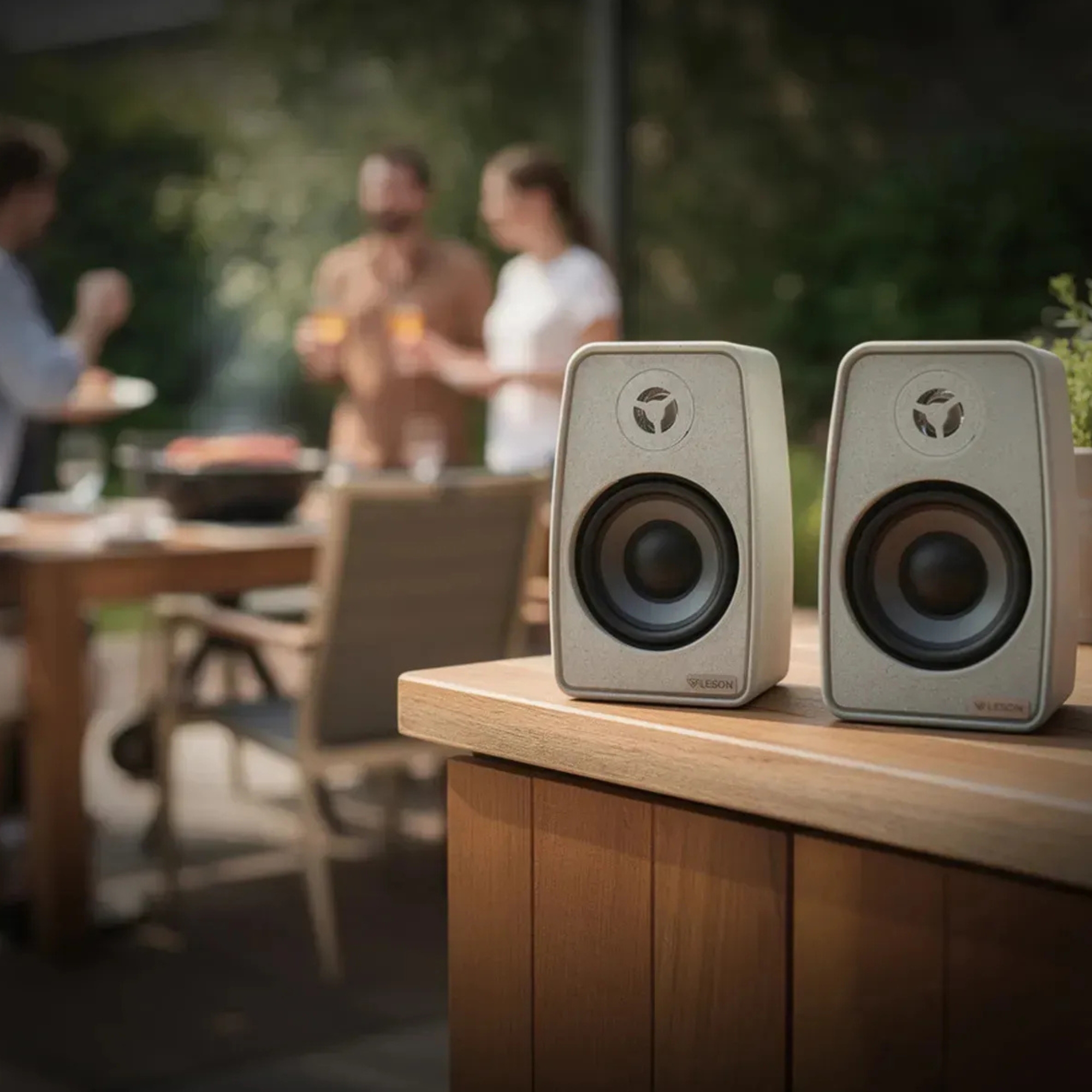 Par de Caixas de Som Ambiente 4 Polegadas 8Ohms 70W cor Marfim Leson - 2LS70CX02
