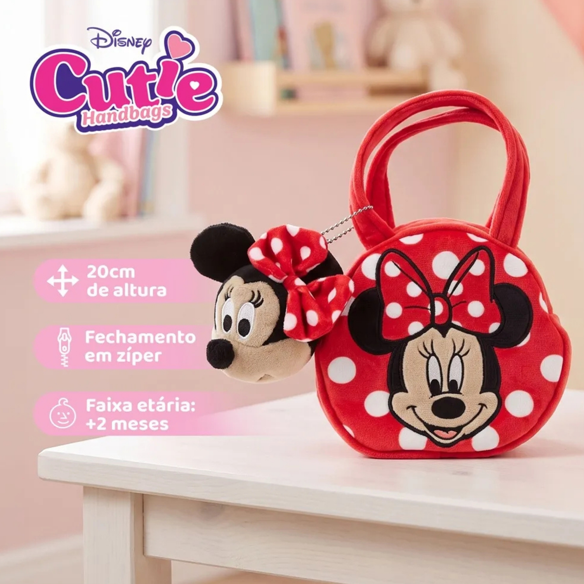 Bolsa Infantil Disney Minnie Mouse Cutie Handbags Multikids - BR2584