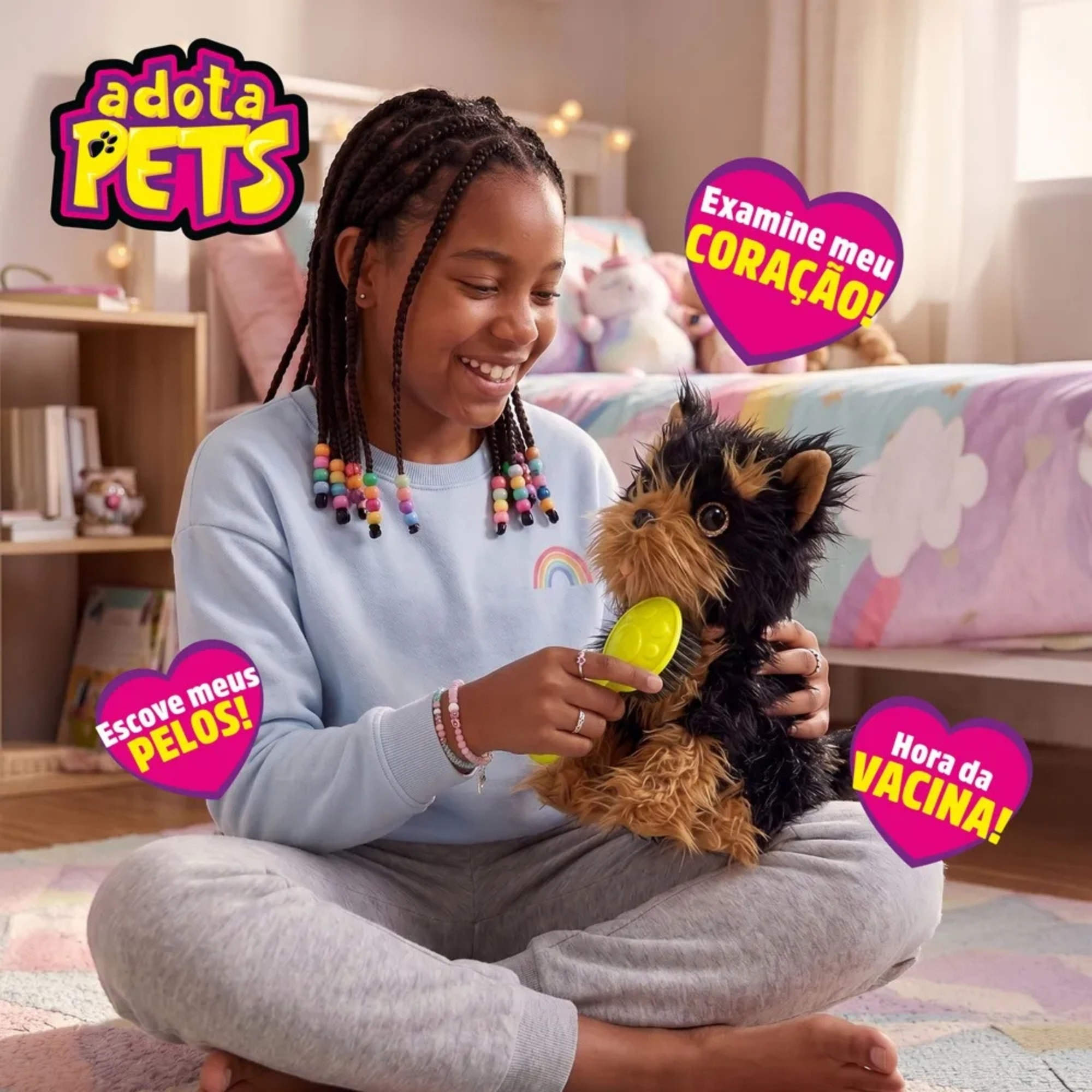 Pelúcia Interativa Adota Pets Toddy Multikids - BR2603