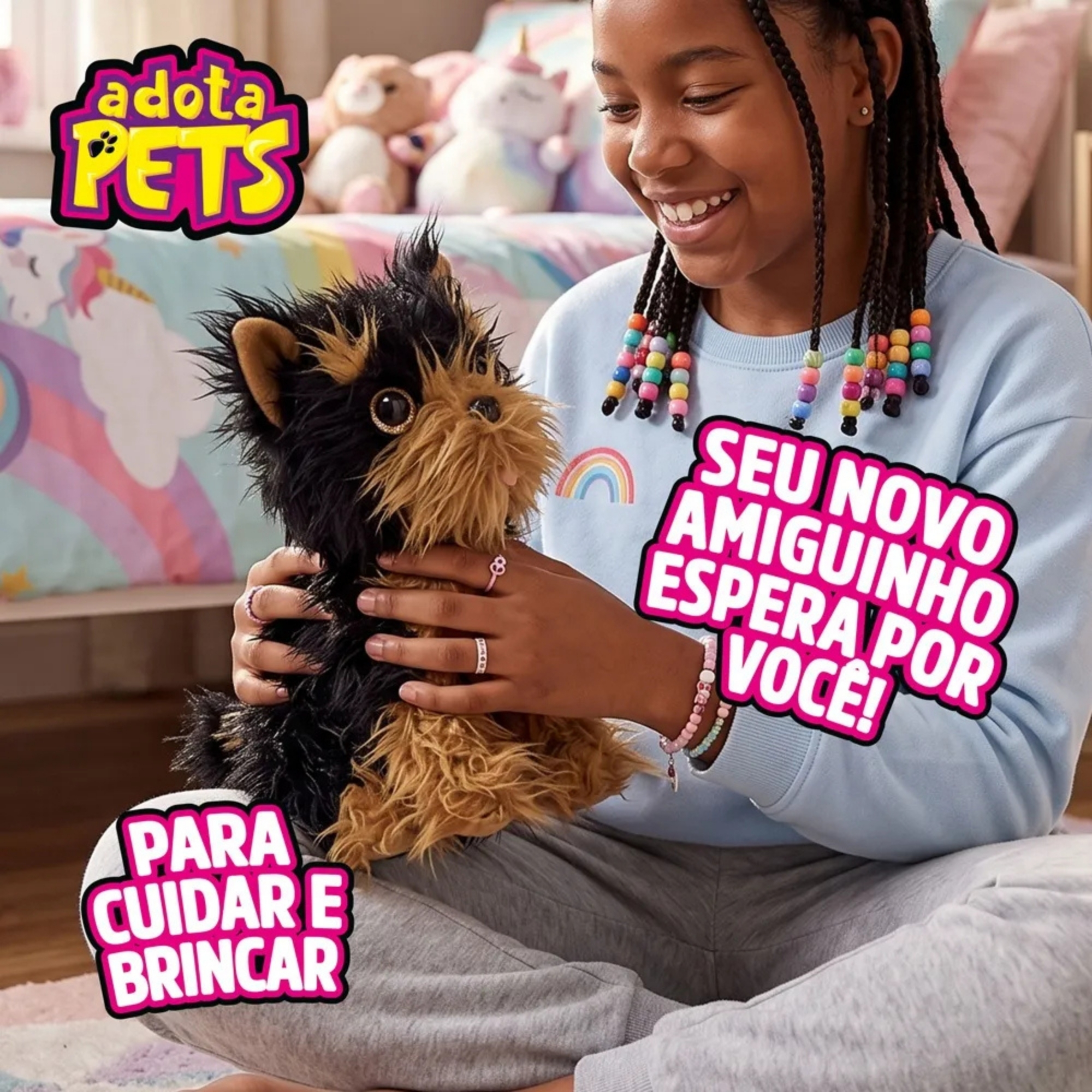 Pelúcia Interativa Adota Pets Toddy Multikids - BR2603
