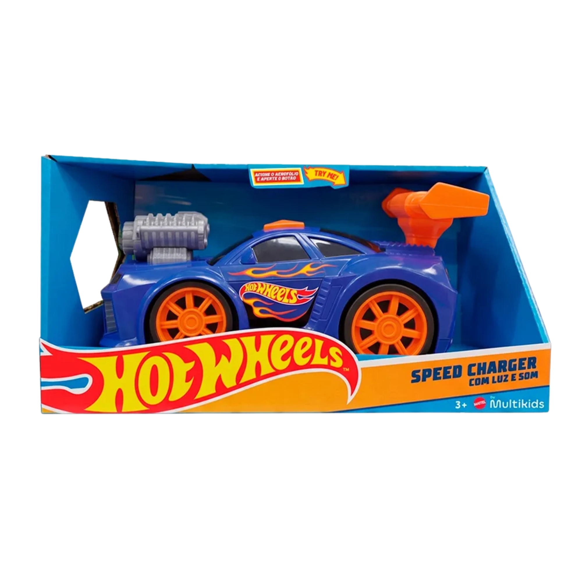Carrinho de Fricção Hot Wheels Speed Charger com Luz e Som Multikids - BR2631