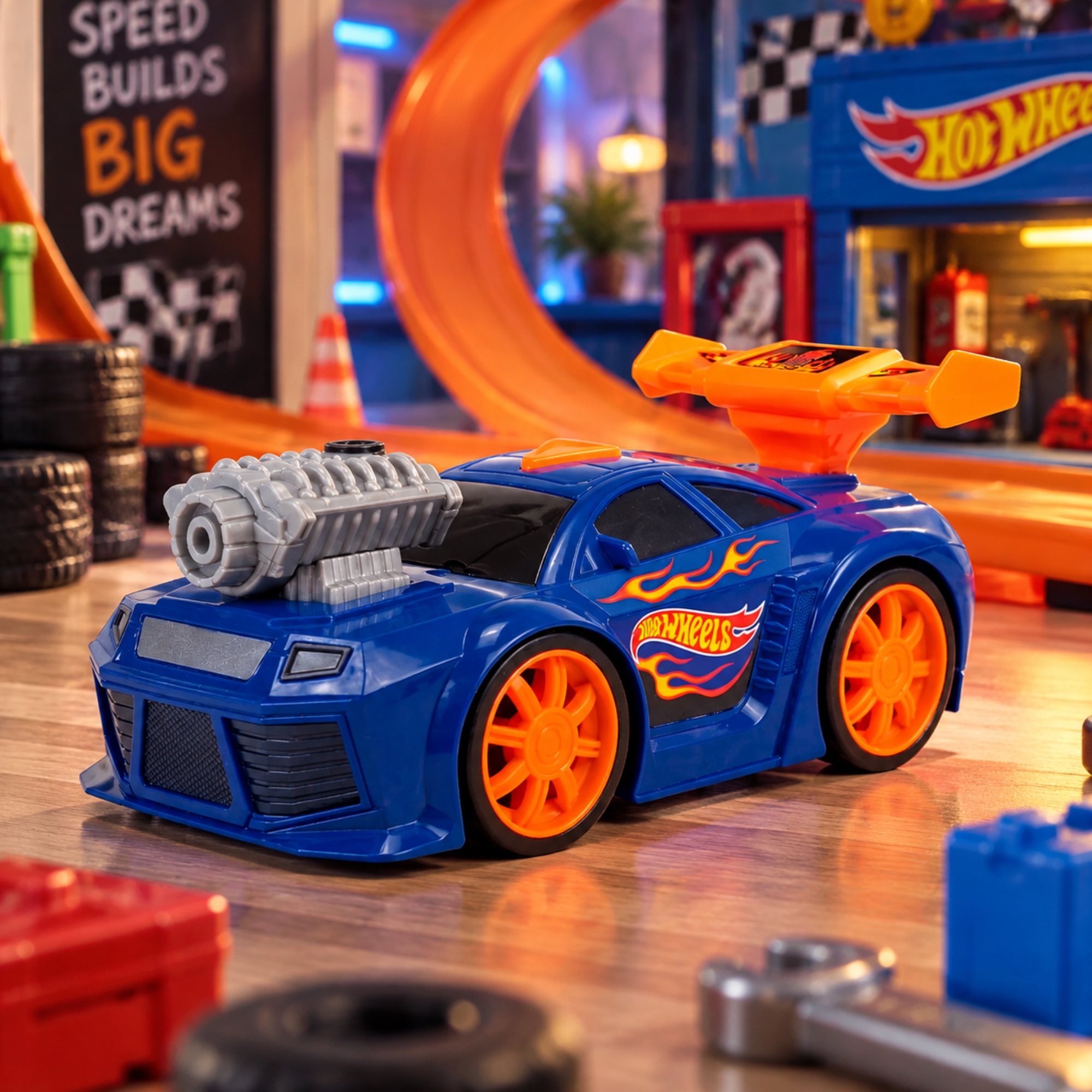 Carrinho de Fricção Hot Wheels Speed Charger com Luz e Som Multikids - BR2631