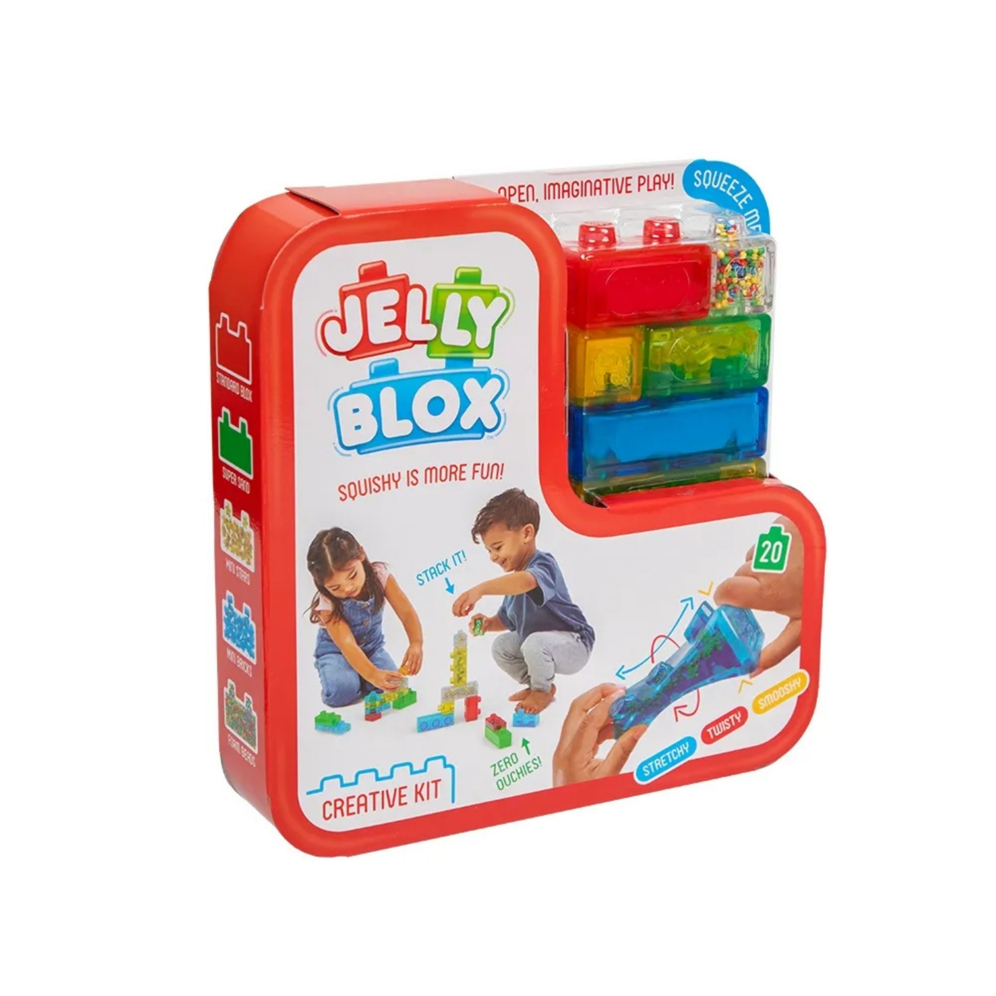 Maleta de Blocos de Montar Jelly Blox 2 em 1 20 Peças Multikids - BR2641