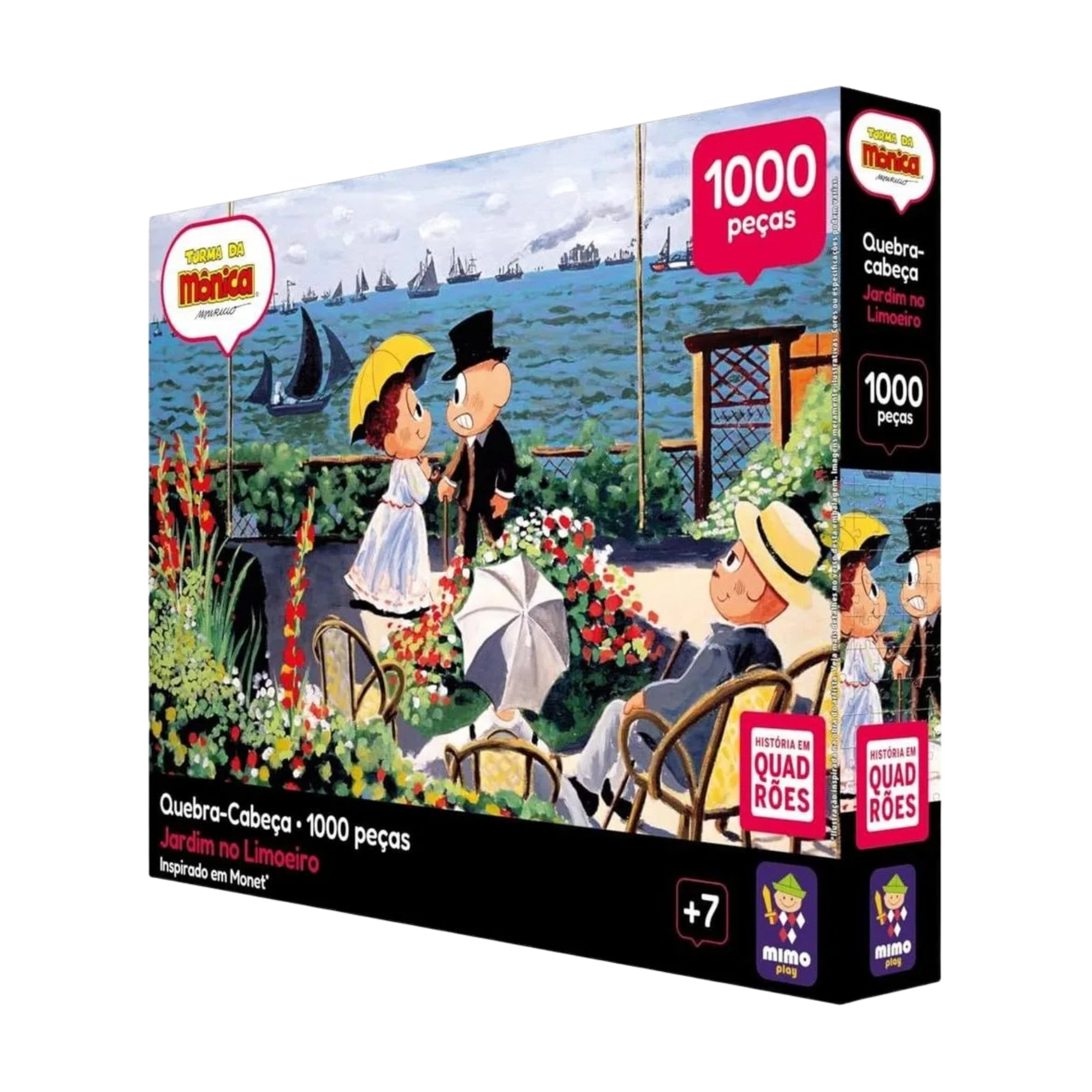 Quebra-Cabeça O Jardim de Monet Turma da Mônica 1000 peças Mimo Toys - 2684