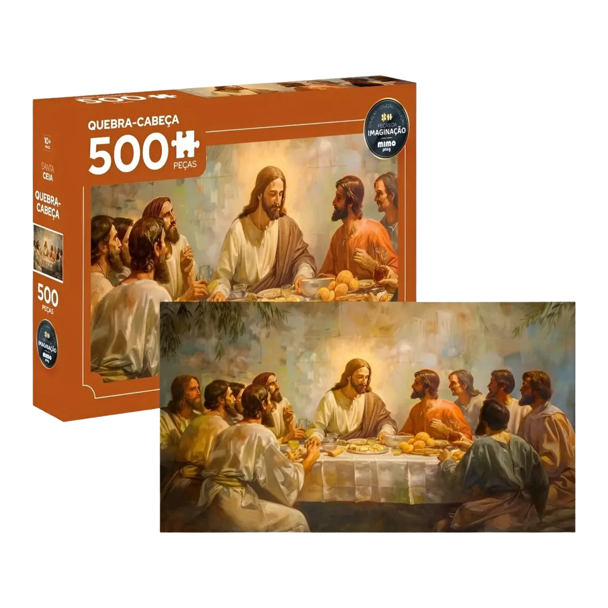 Quebra-Cabeça Santa Ceia 500 Peças Coleção Peças da Imaginação Mimo Toys - 2639