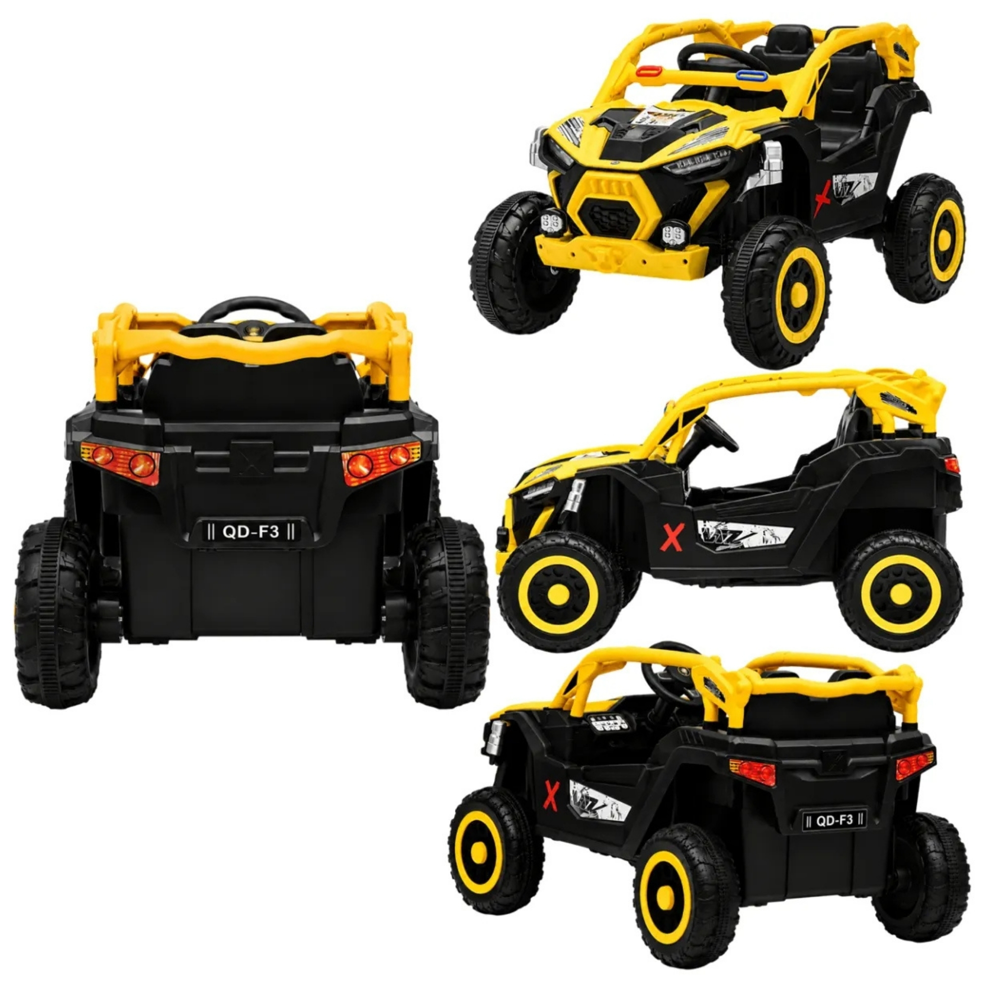 Carro Elétrico Infantil Mini UTV Adventure Amarelo 12V c/ Controle Remoto Zippy Toys - 16149