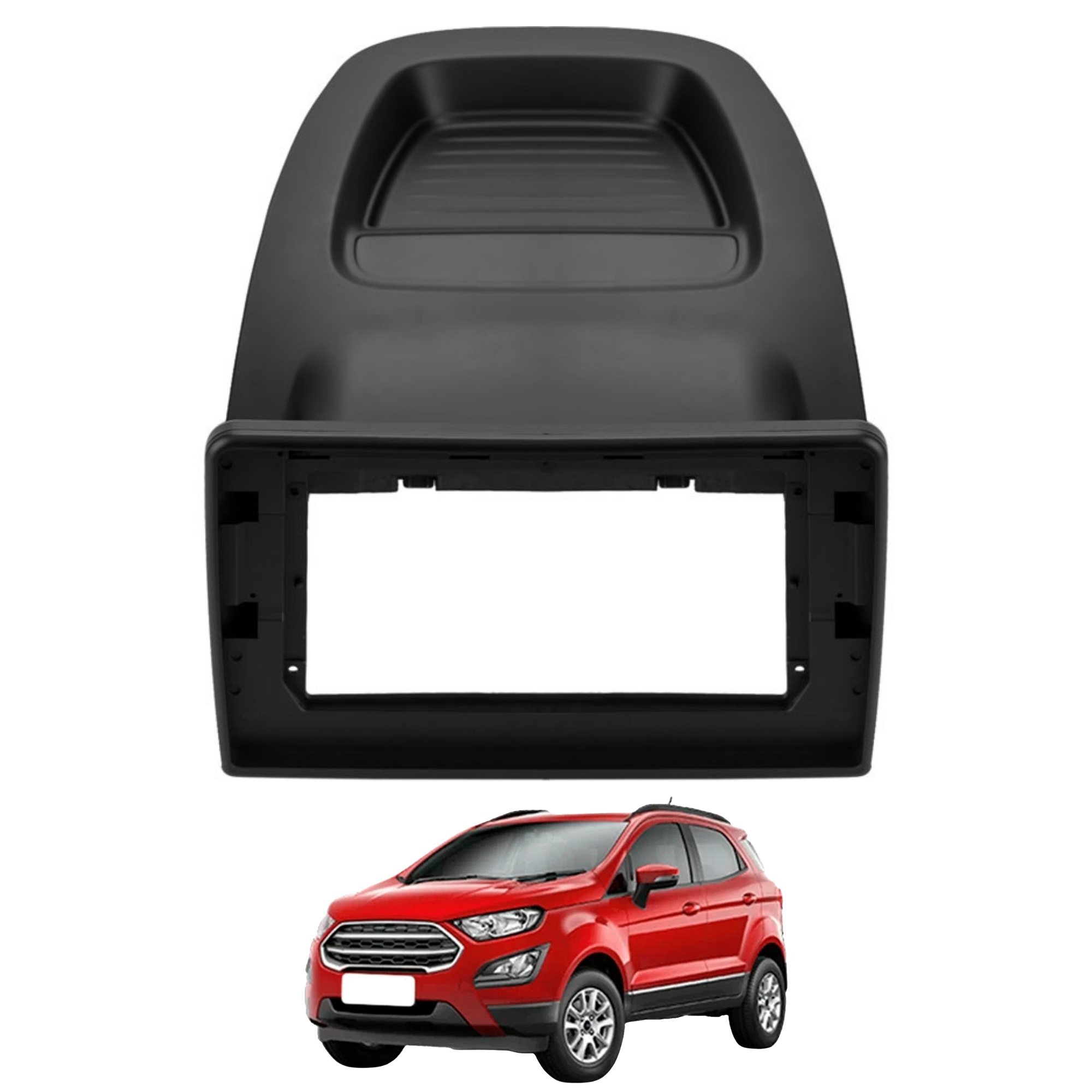 Moldura 10" Preta Ecosport 2018 a 2021 Expex - EPX10FD001