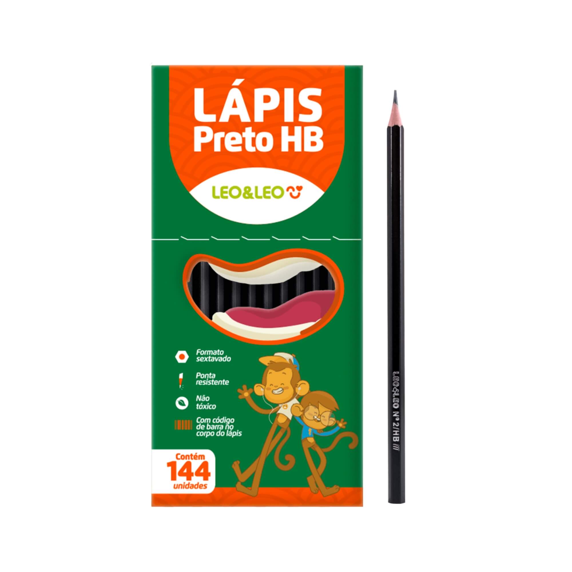 Kit Lápis e Borracha Leonora - Lápis Grafite HB e Borracha Branca