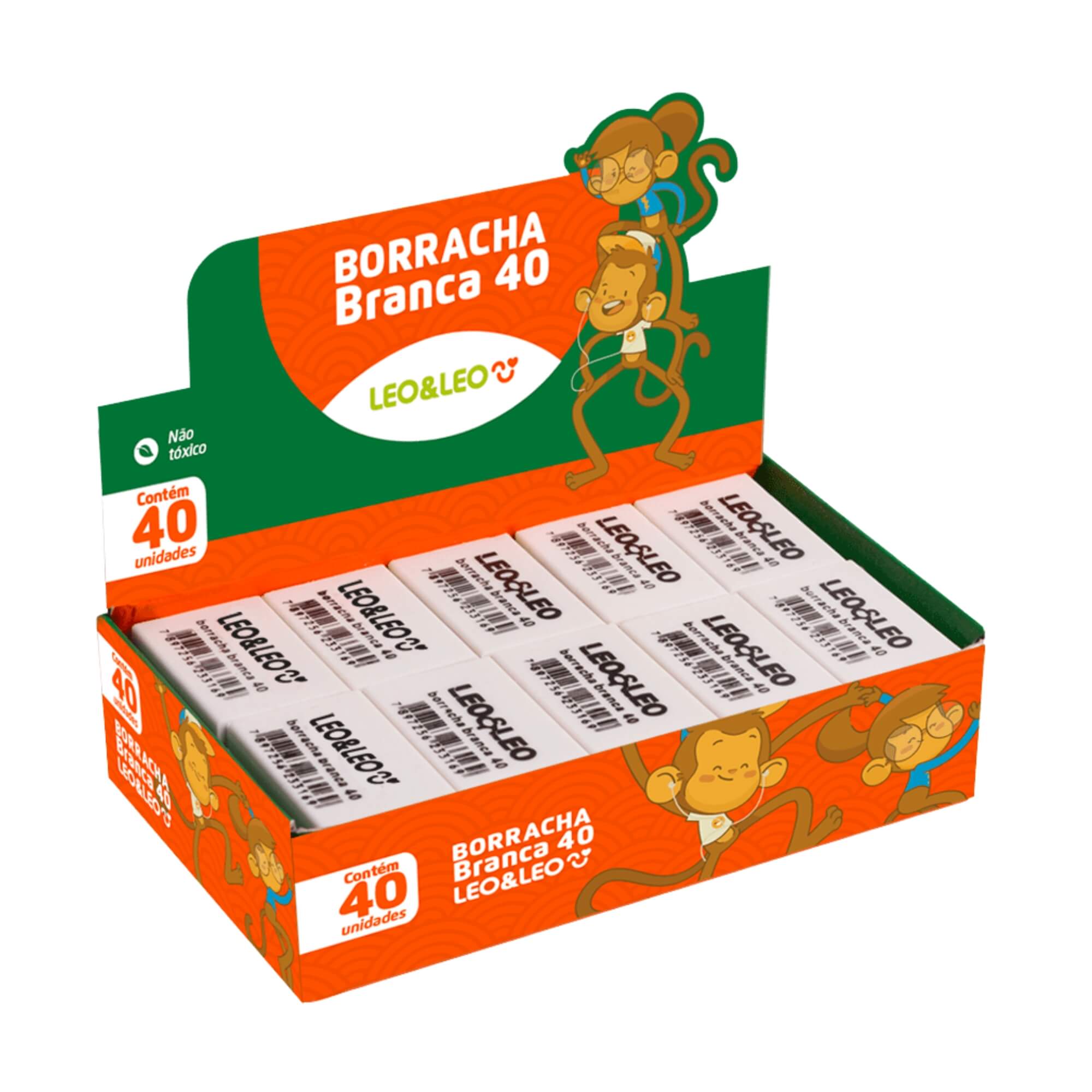Kit Lápis e Borracha Leonora - Lápis Grafite HB e Borracha Branca