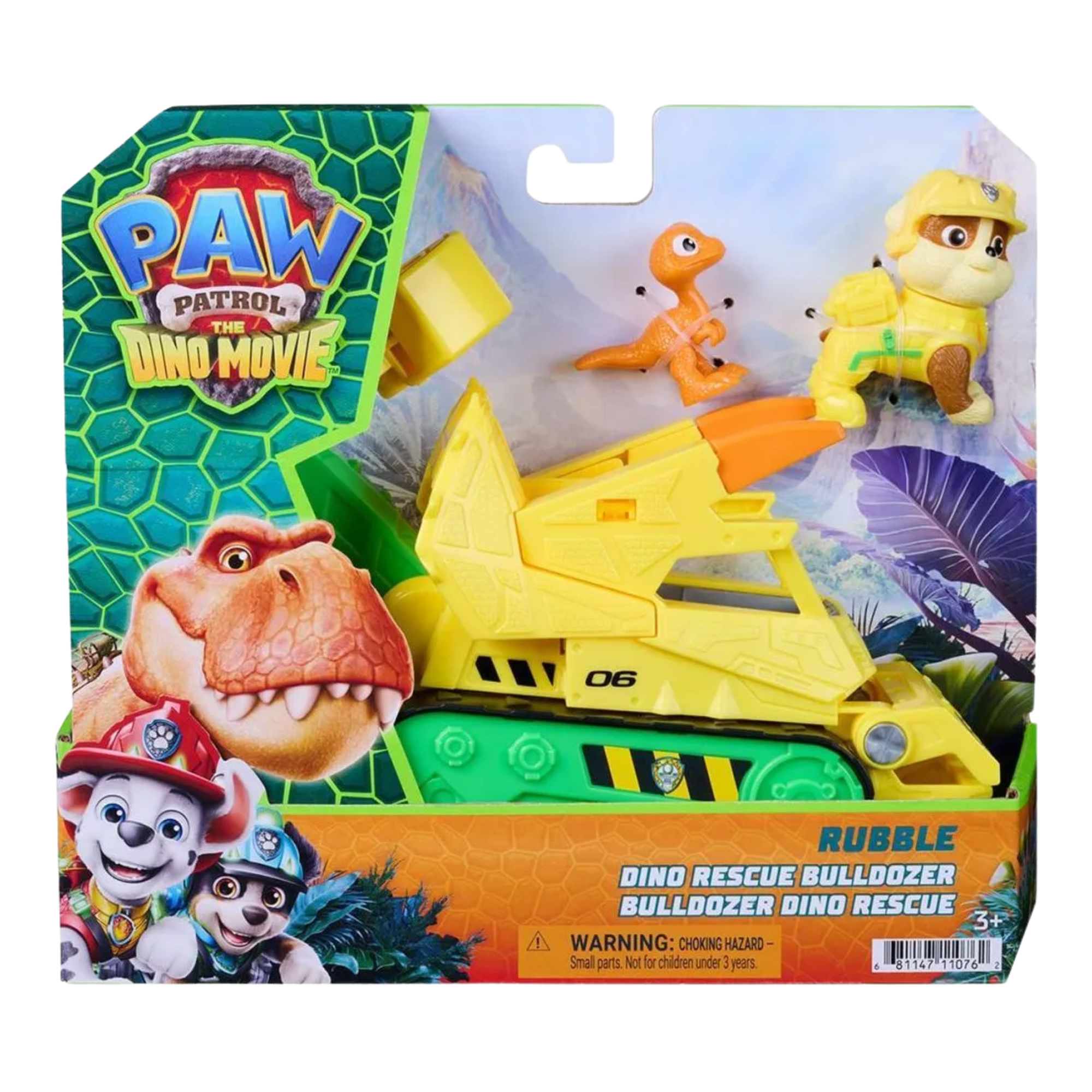 Boneco E Personagem Patrulha Canina Rubble Dino Sunny - 004877