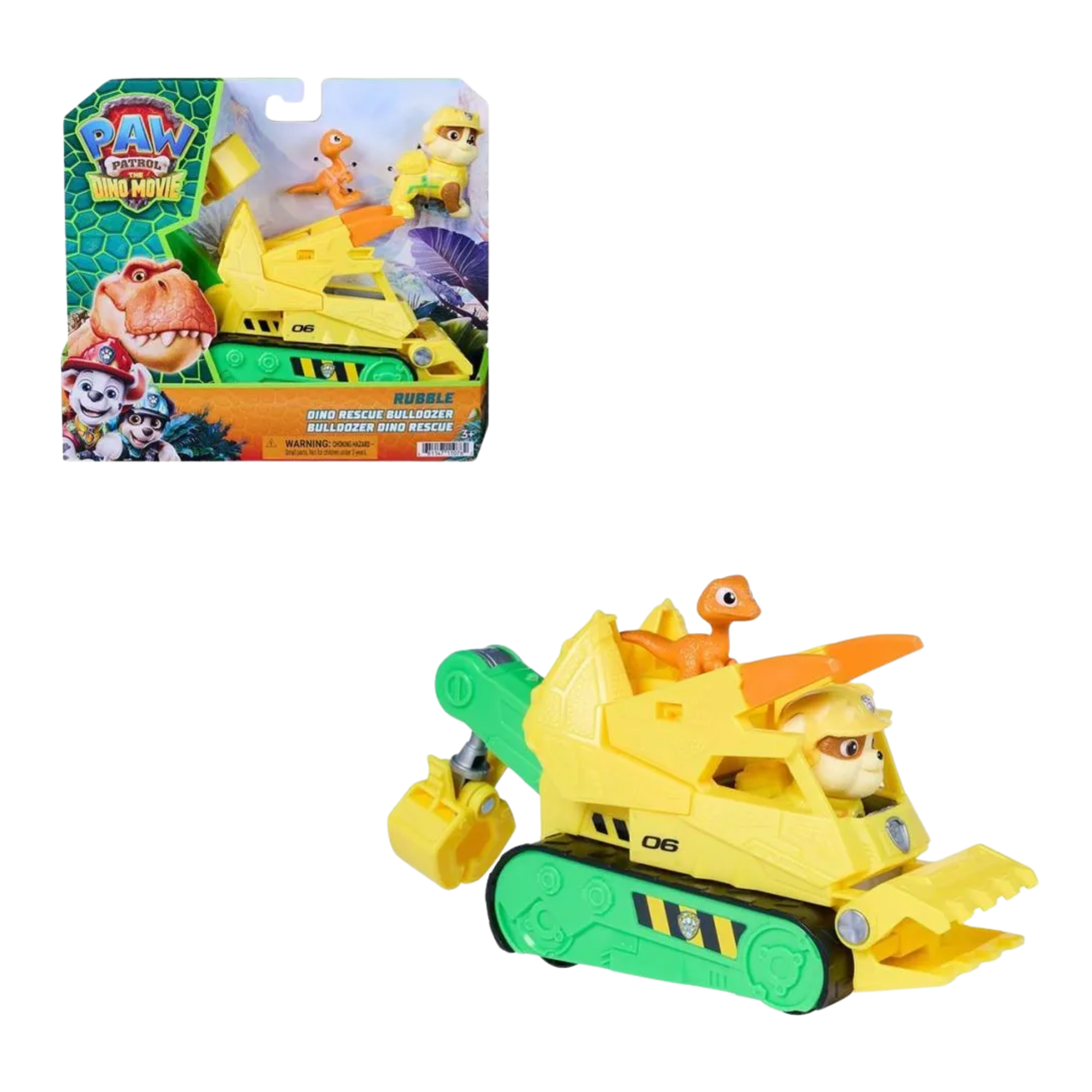 Boneco E Personagem Patrulha Canina Rubble Dino Sunny - 004877