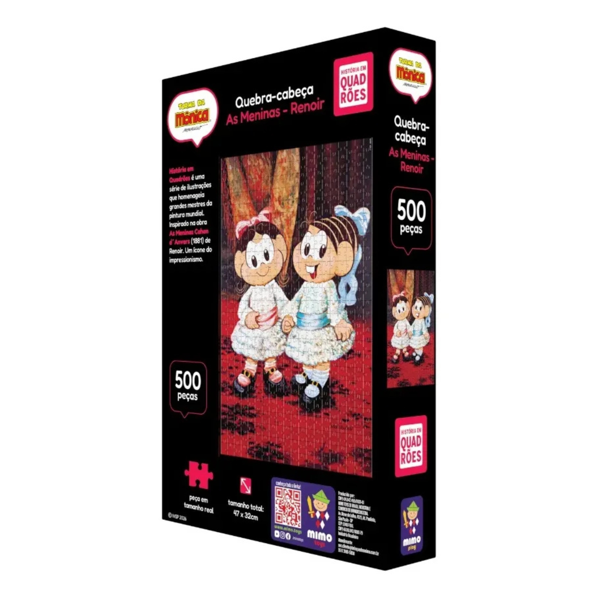 Quebra-Cabeça Turma da Mônica - As Meninas Renoir c/ 500 peças Mimo toys - 2681