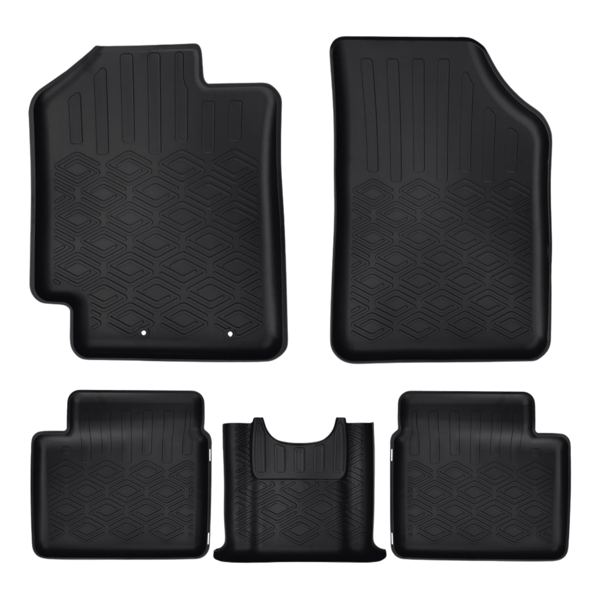 Tapete tipo Bandeja 4P Adaptável Kwid A partir de 2018 5 peças Grid - TB12001