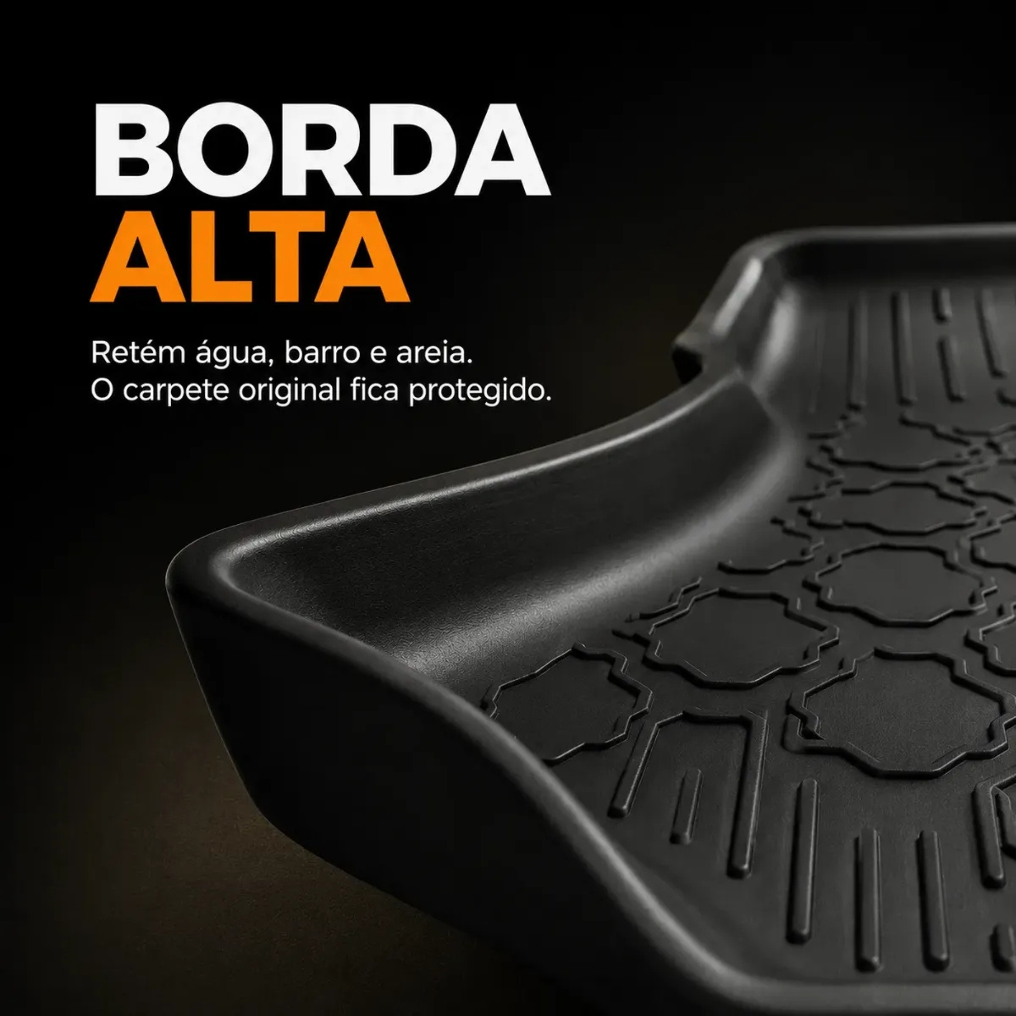 Tapete tipo Bandeja 4P Adaptável Hilux Cabine Dupla 2016/2024 5 Peças Grid - TB13005