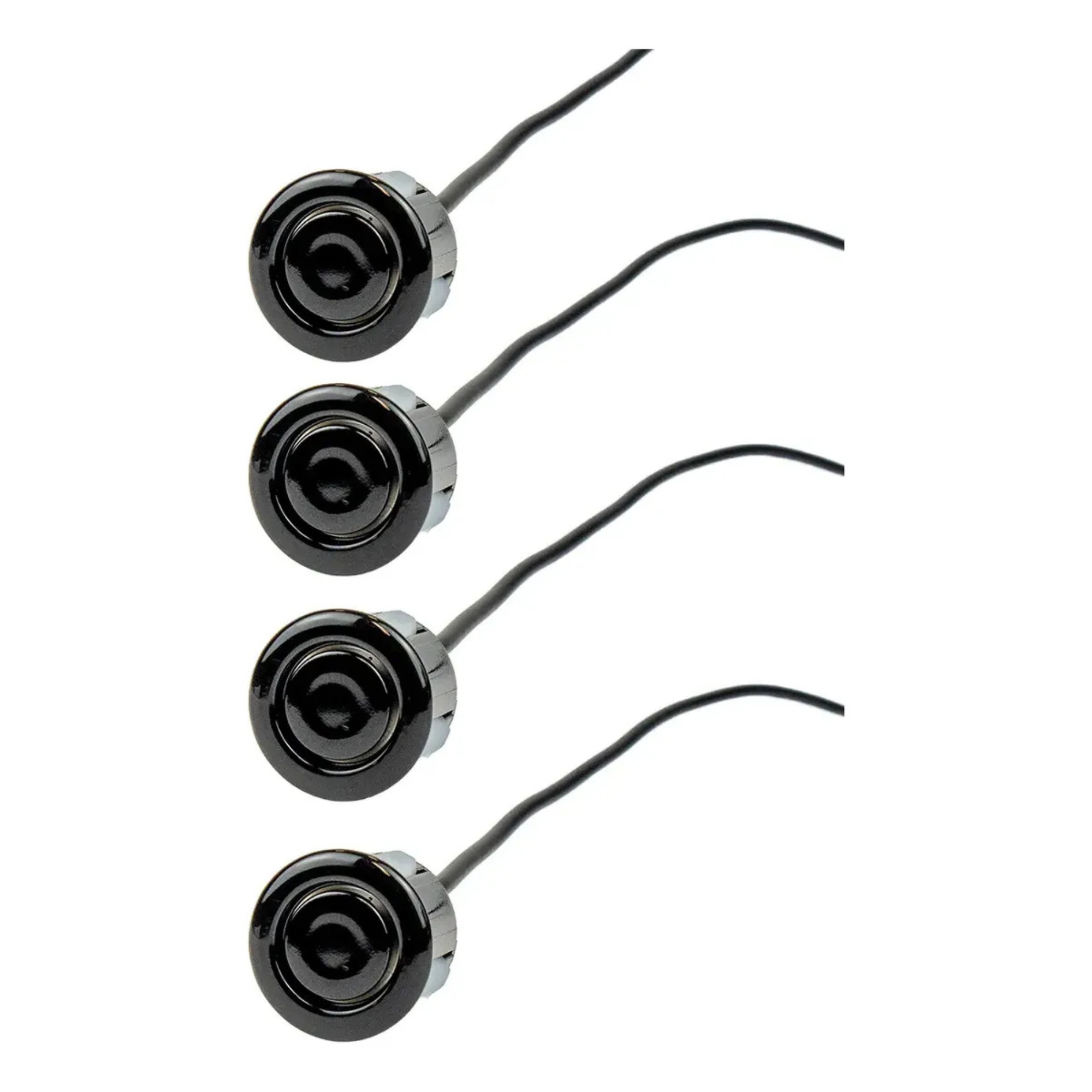 Sensor de Estacionamento Padrão 4 pontas Preto Brilho com Visor Code Tech One - KC-E-6483