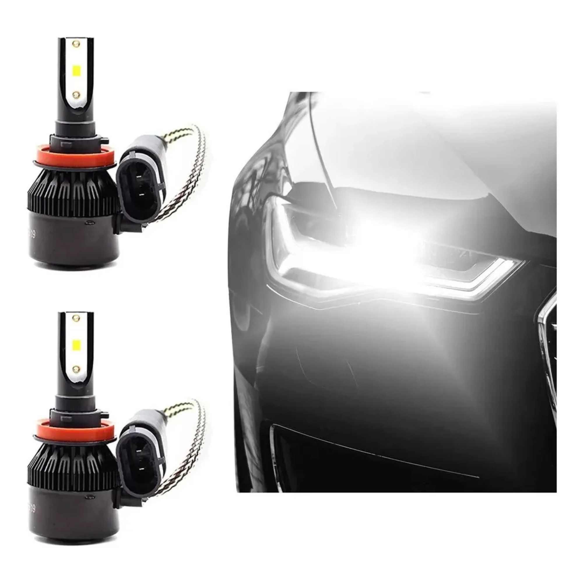 Lâmpada Super Led CSP Flip 6000k 12V Encaixe 9005/9006 Code Tech One - KC-F-6114