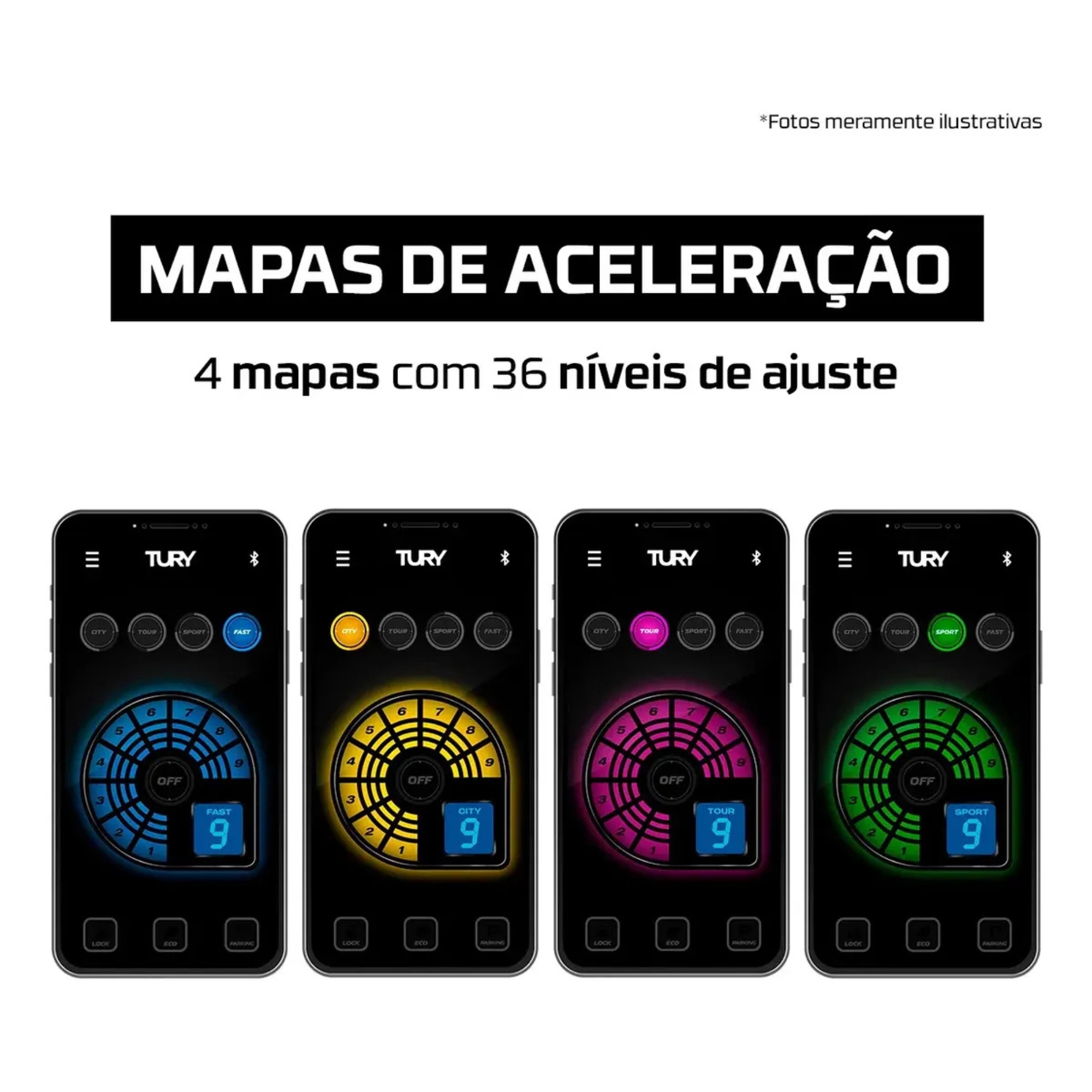 Módulo de Performance + Segurança compatível c/ Ram/Ka/Focus/Ecosport/Charger Tury - FAST_MAX_5.0F