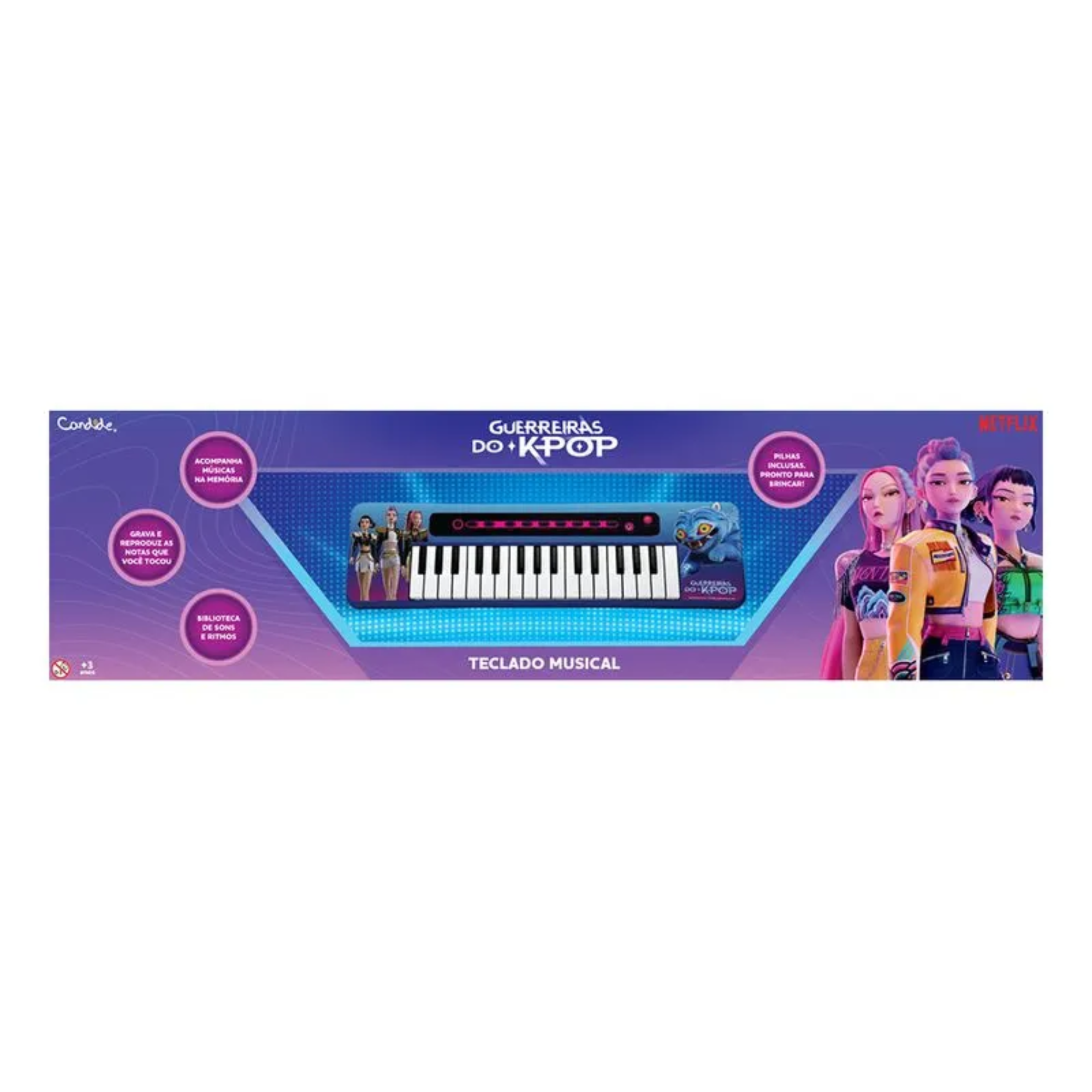 Instrumento Musical Infantil Guerreiras do K-Pop Piano Candide - 78060