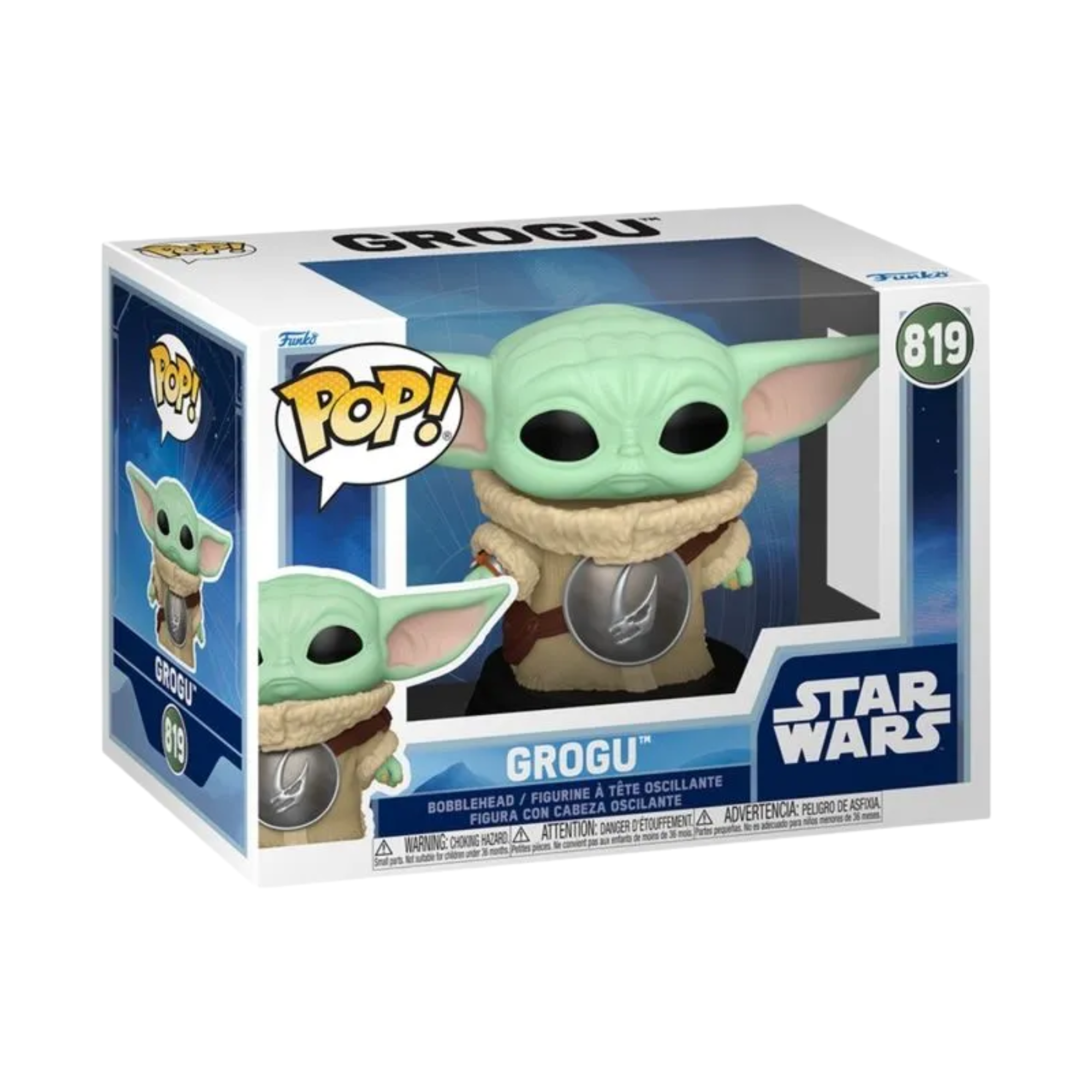 Boneco Funko Pop! Star Wars Mandalorian e Grogu Candide - 12847