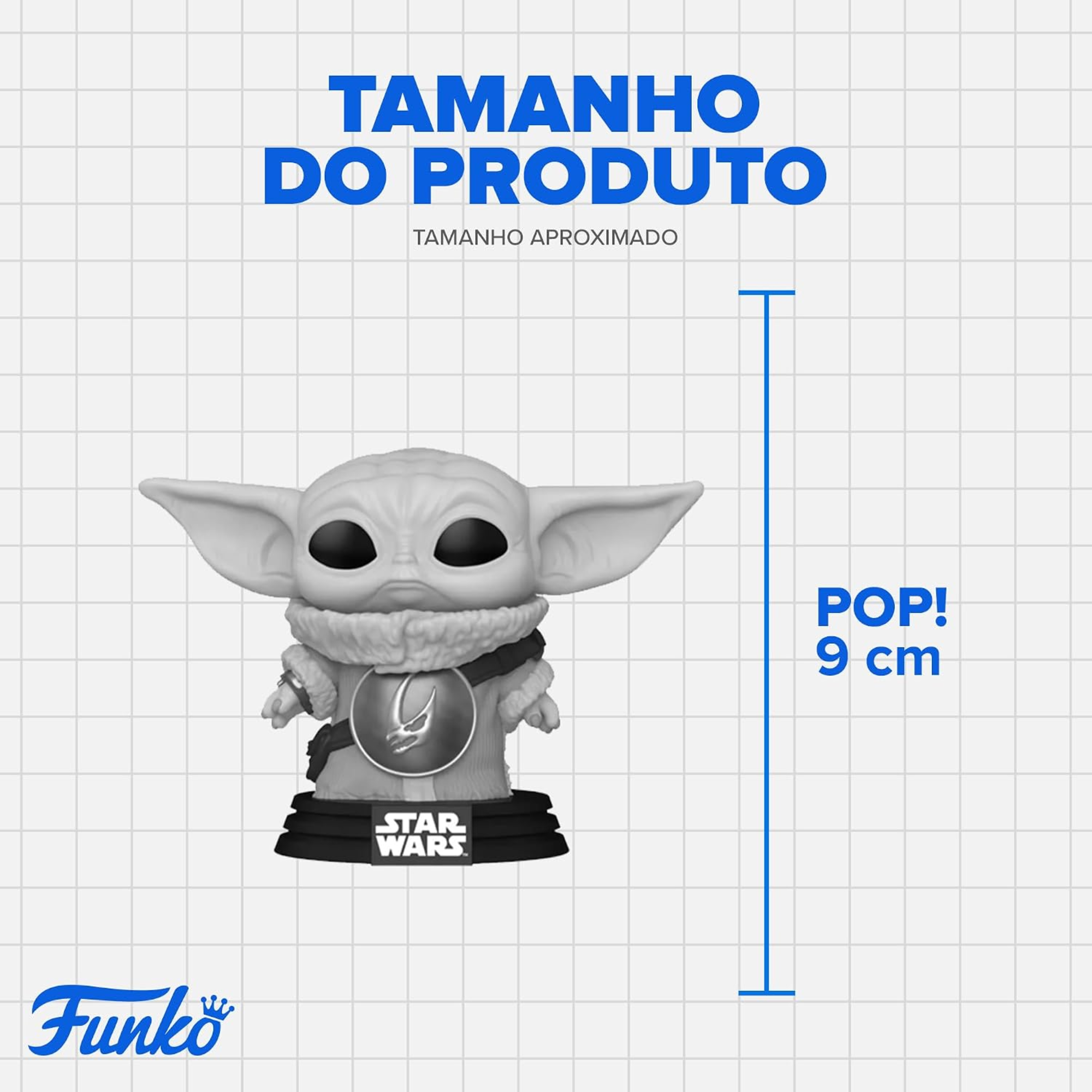 Boneco Funko Pop! Star Wars Mandalorian e Grogu Candide - 12847