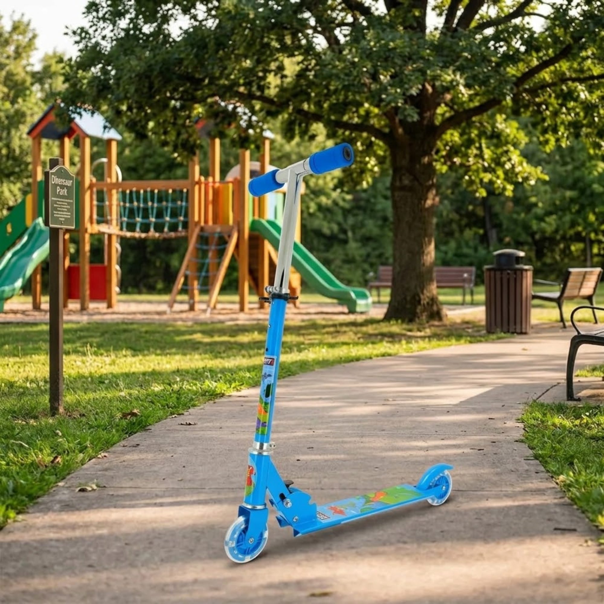 Patinete Dobrável Classic 2 Rodas Azul Infantil Zippy Toys - 8743